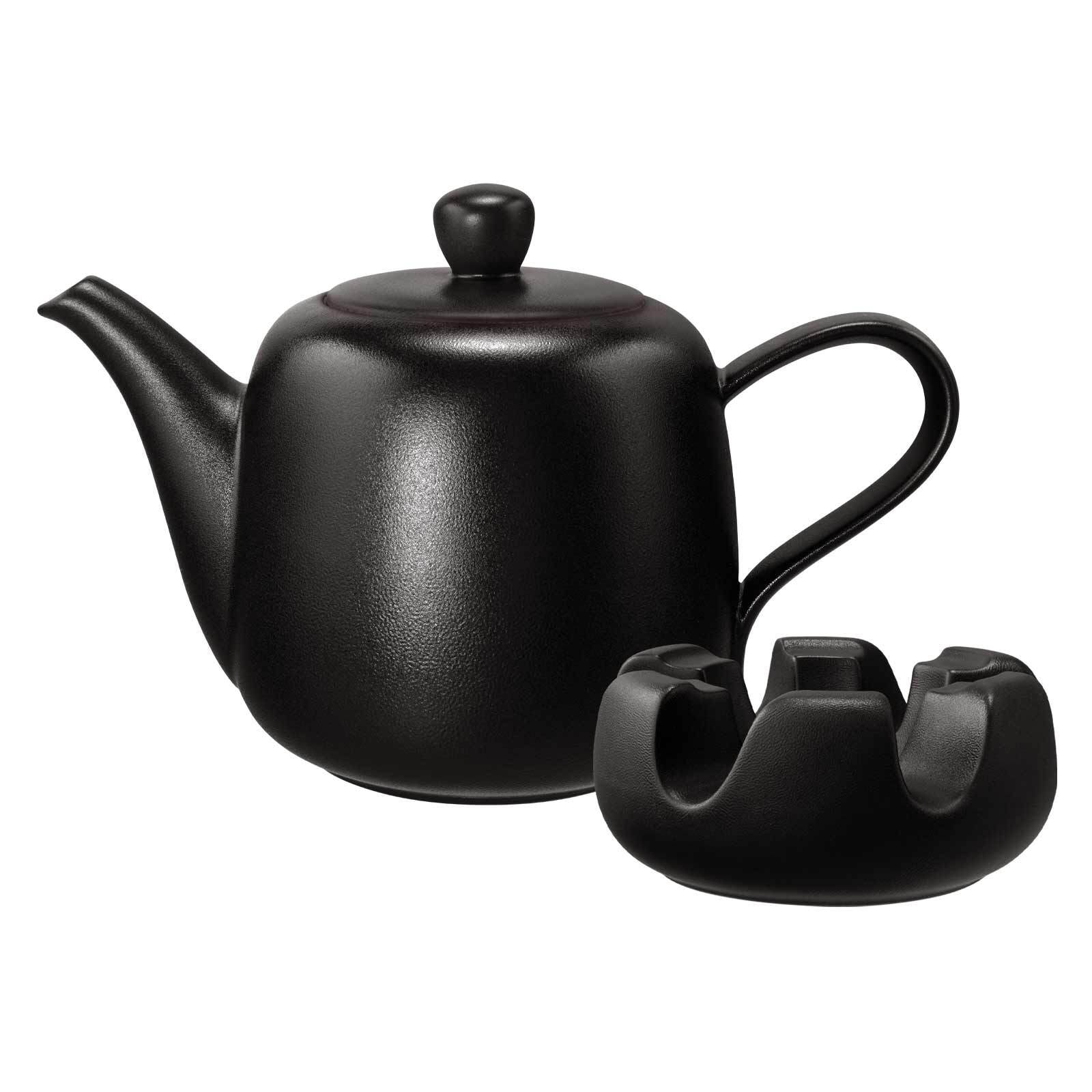 Seltmann Weiden Teekanne "Kanne mit Stövchen Liberty Velvet Black 1,6 l sch günstig online kaufen