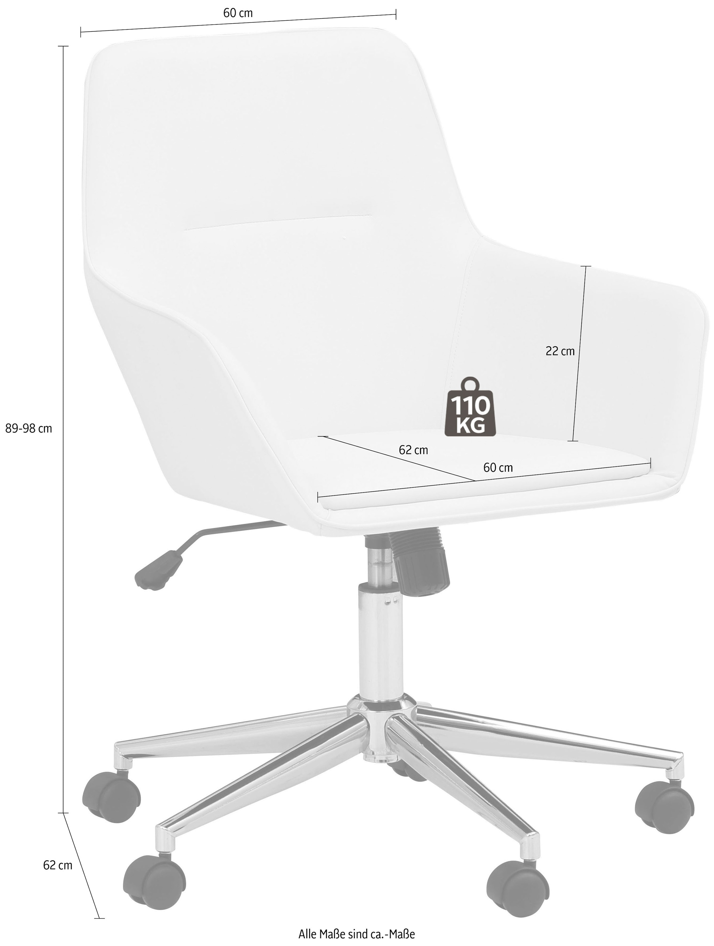 INOSIGN Bürostuhl »Marit«, (Set), Kunstleder, bestellen BAUR in Sitzhöhenverstellung verschiedenen Farbvarianten | 1 St., erhältlich