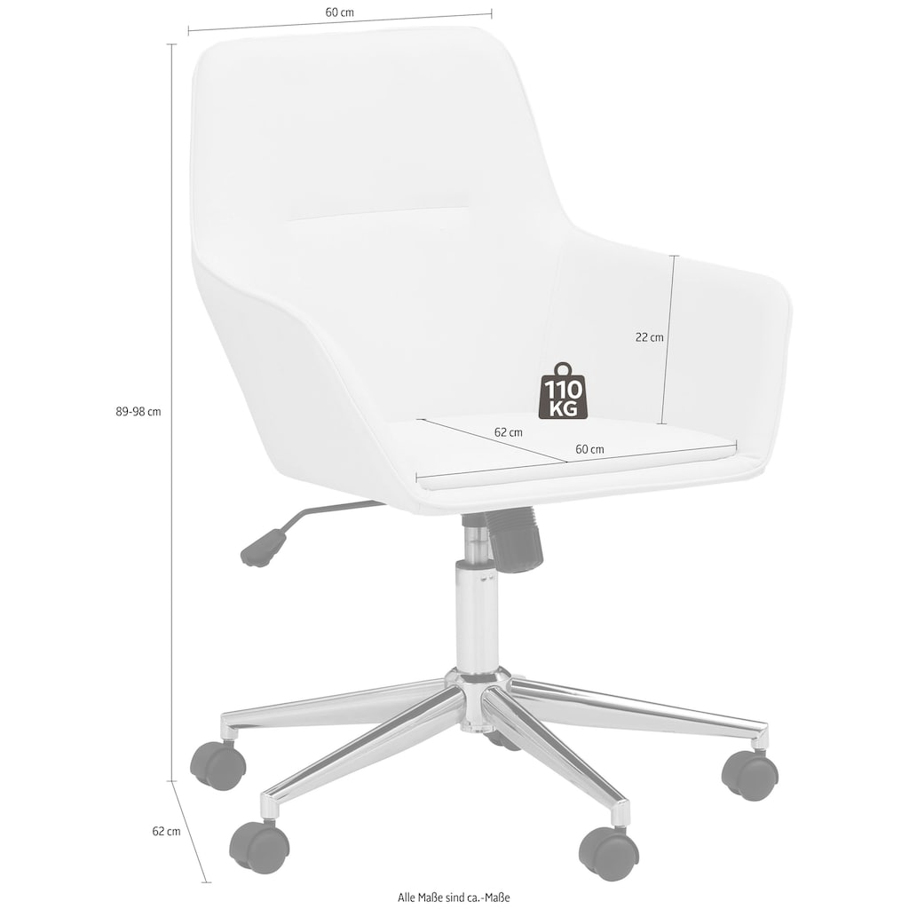 INOSIGN Bürostuhl »Marit«, (Set), 1 St., Kunstleder, in verschiedenen Farbvarianten erhältlich, Sitzhöhenverstellung