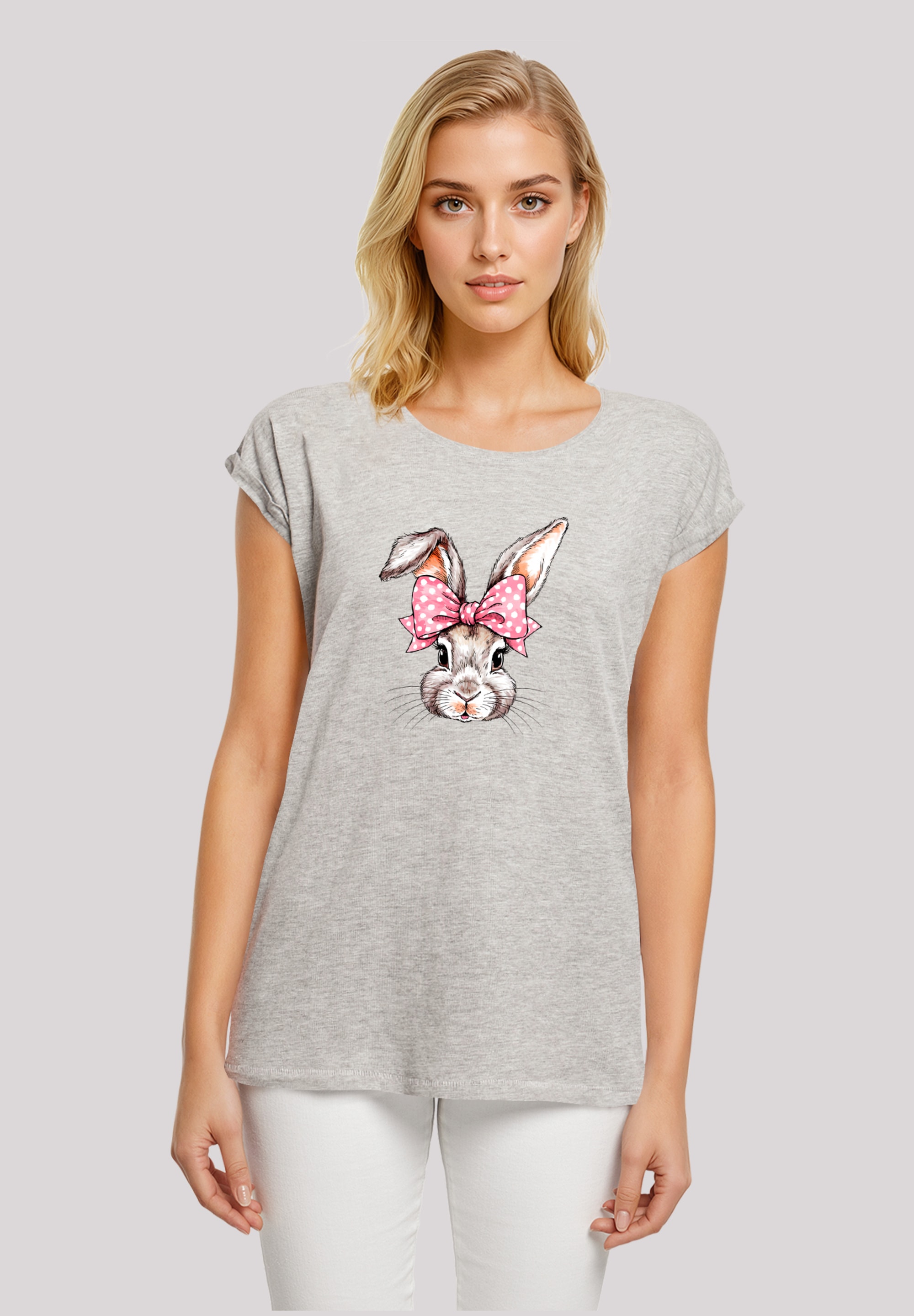 F4NT4STIC T-Shirt "Niedlicher Hase mit Schleife", Premium Qualität günstig online kaufen