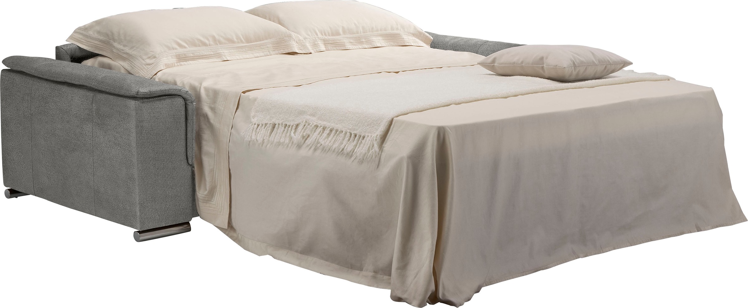 Egoitaliano Schlafsofa »Cecilia, modern & elegant, erstklassiger Sitzkomfort, Dauerschläfer« inkl. Matratze und hochwertigem Metallbettrahmen, toller Schlafkomfort