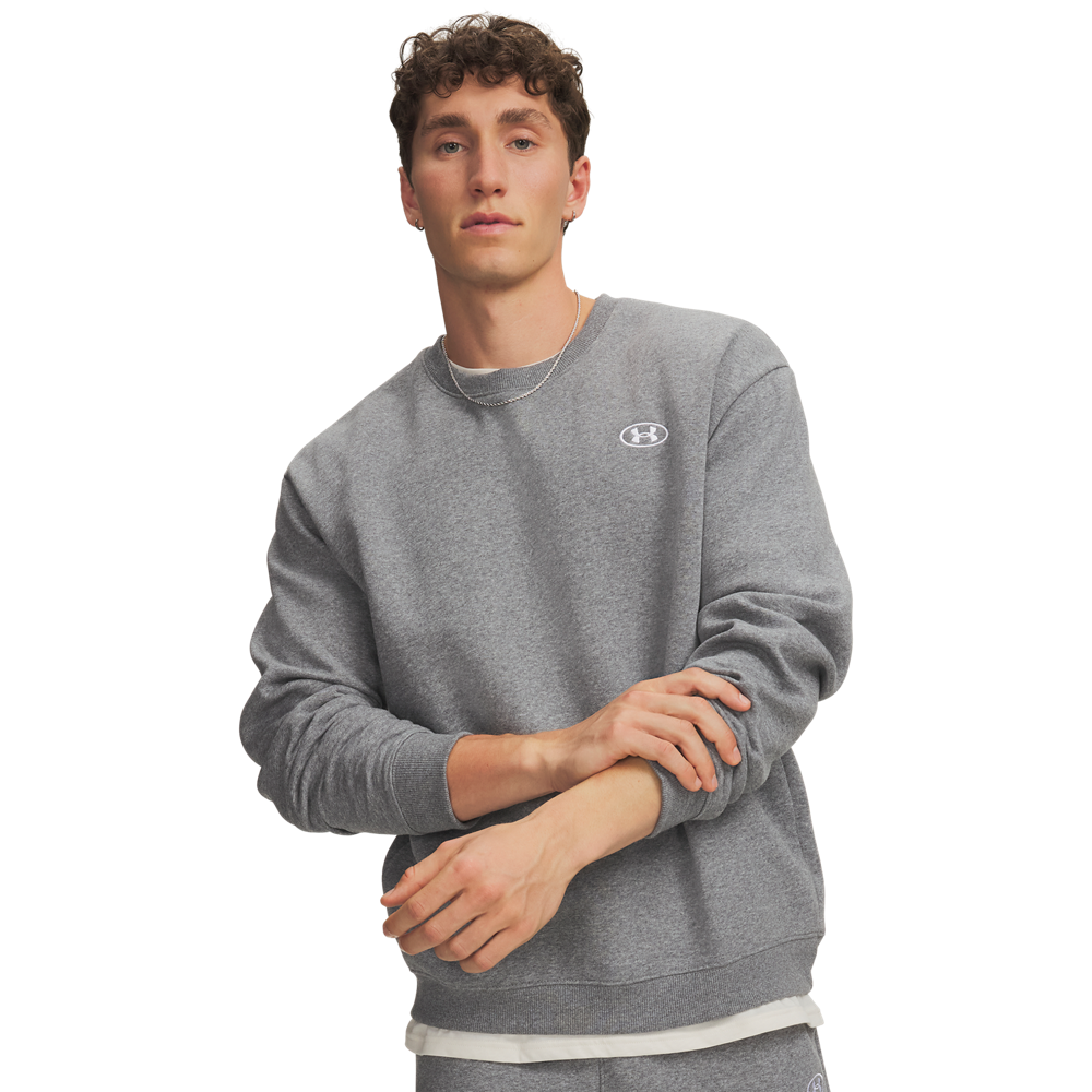 Under Armour Sweatshirt "UA RIVAL FLC CREW", mit klassischem Crew-Design, aus Baumwolle und Polyester