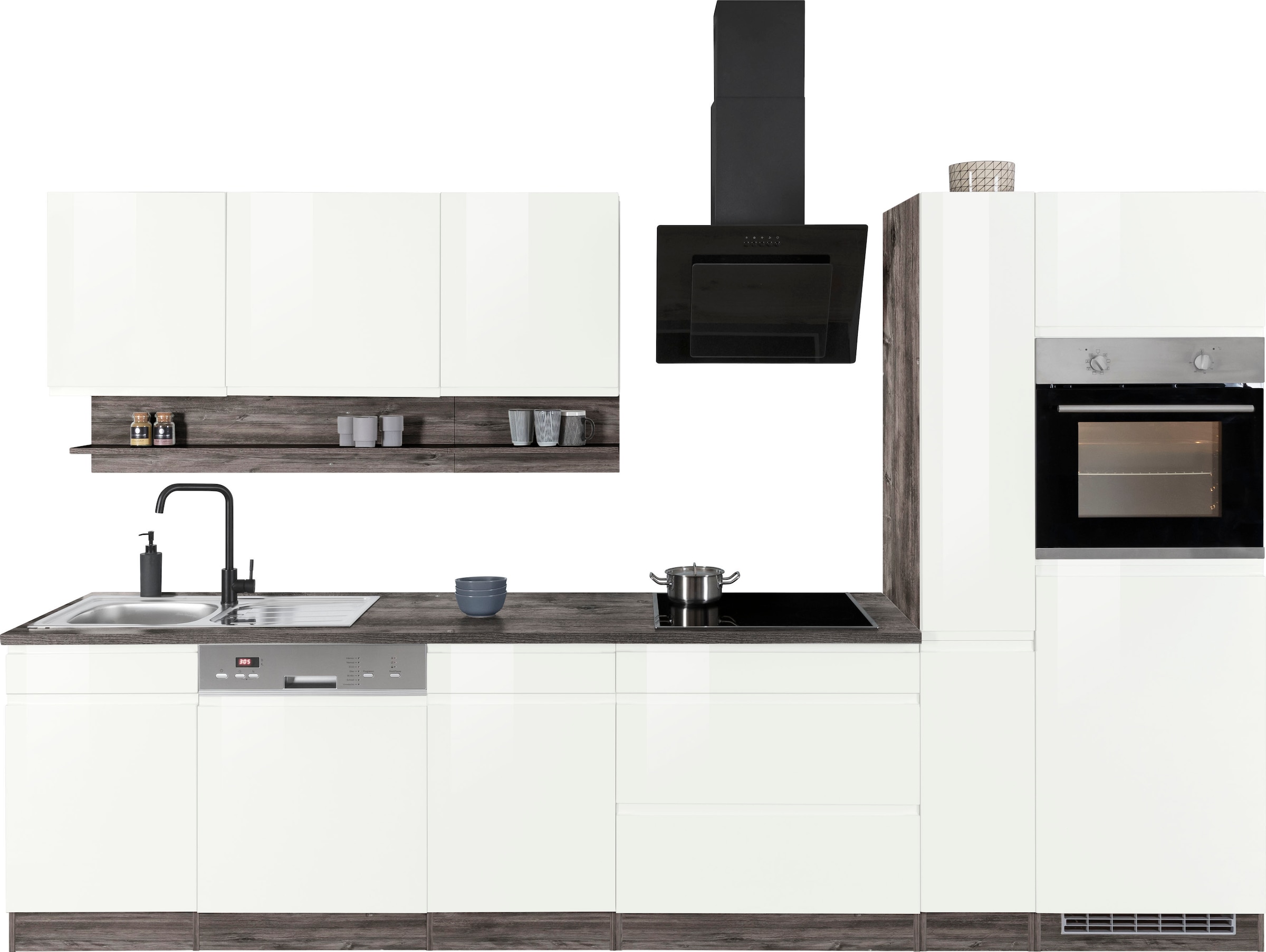 HELD MÖBEL Küchenzeile "Virginia", Breite 330 cm, ohne E-Geräte günstig online kaufen