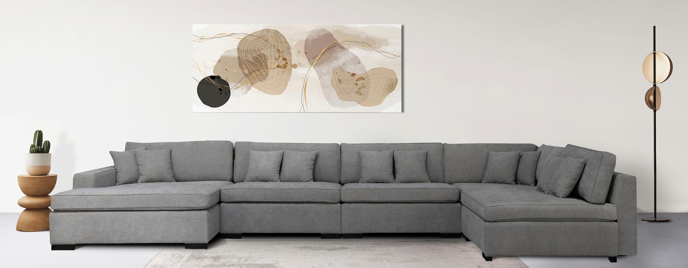 Home affaire Wohnlandschaft "Skara XXL U-Form", Lounge-Sofa XXL mit Federke günstig online kaufen