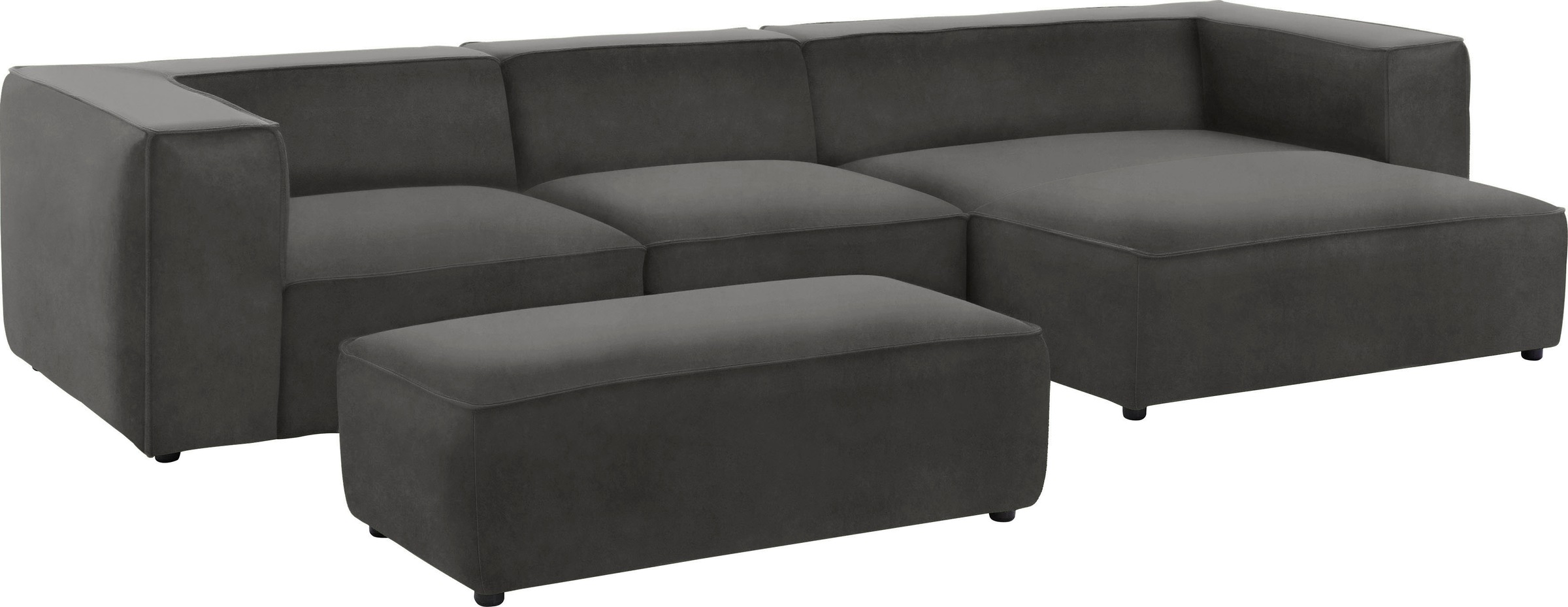 W.SCHILLIG Ecksofa »around-the-block«, mit eleganter Biese, mit Federkern, Breite 341 cm