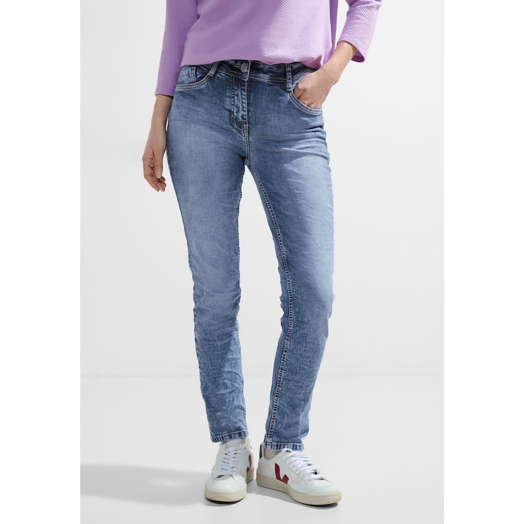 Cecil Gerade Jeans, High Waist