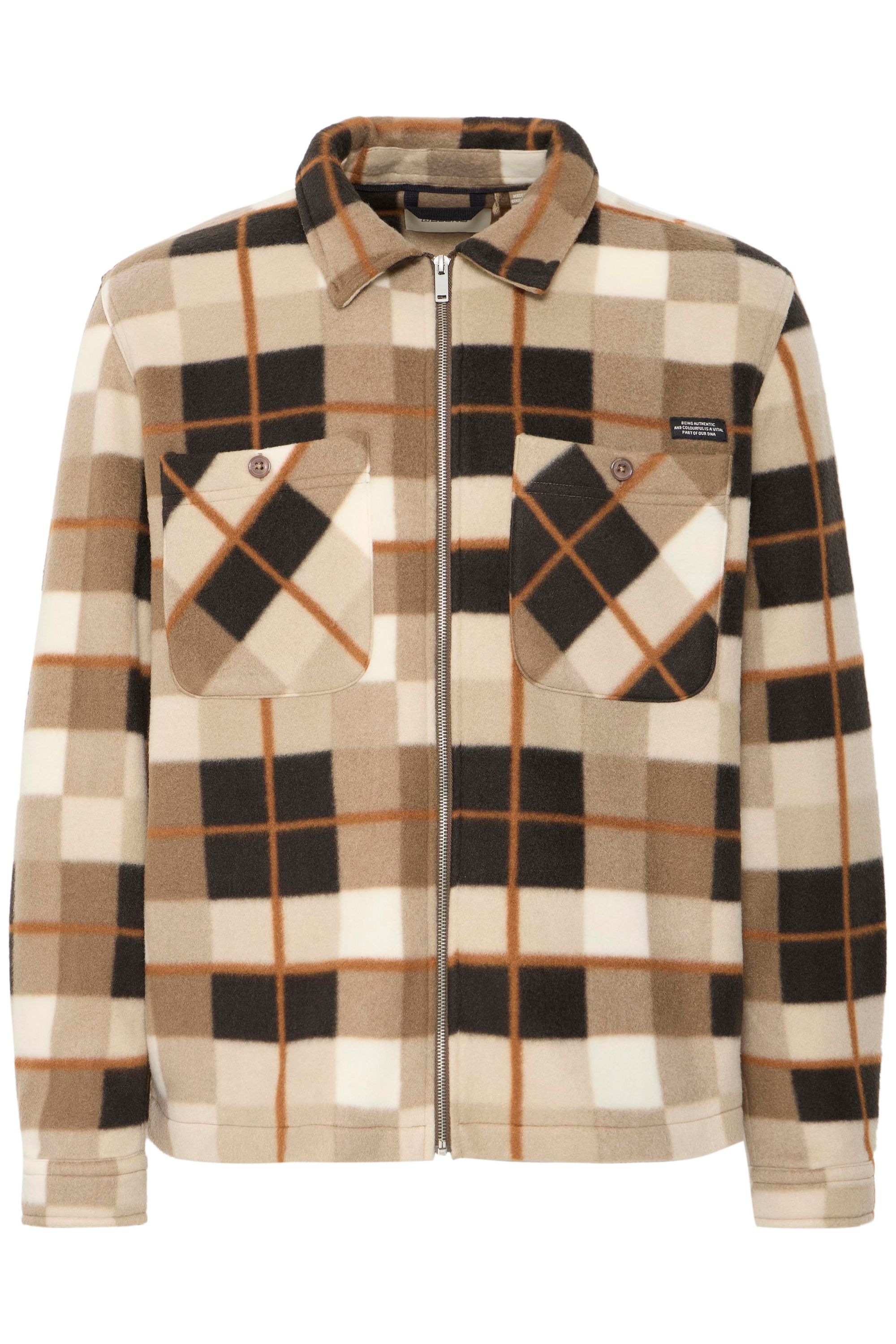 Blend Kurzjacke "BHShirt Fleece" ohne Kapuze Karierte Hemdjacke aus Fleece günstig online kaufen