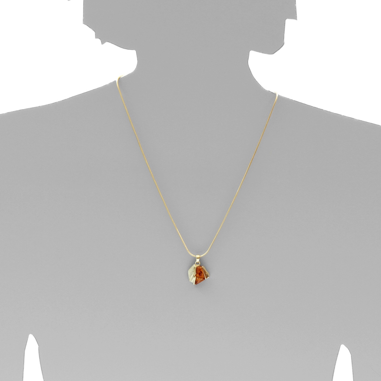 Ostsee-Schmuck Mette Pendant Yellow Gold 585 Amber Size 25 2