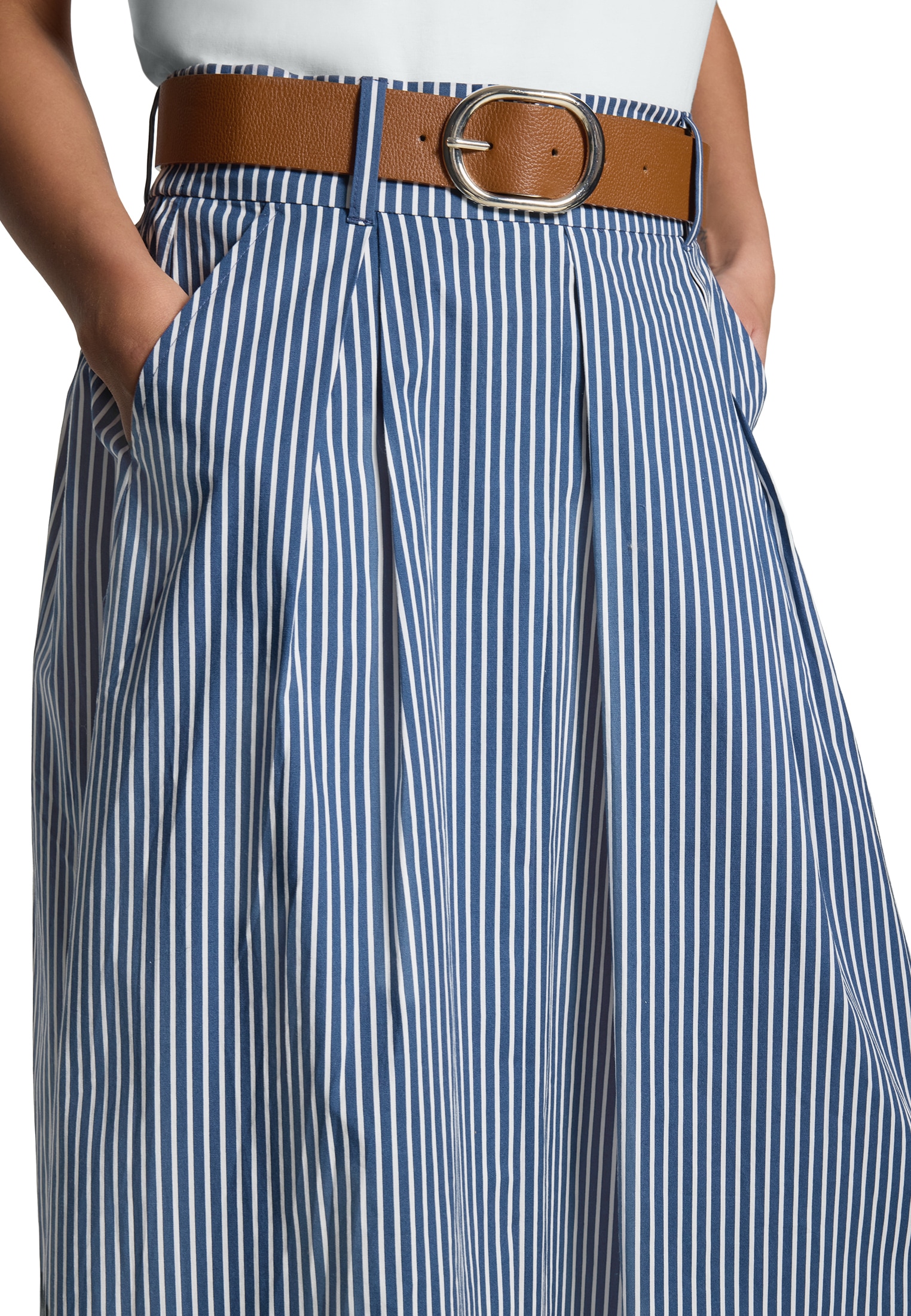 Zero Maxirock »Damen mit Gürtel« Gürtel