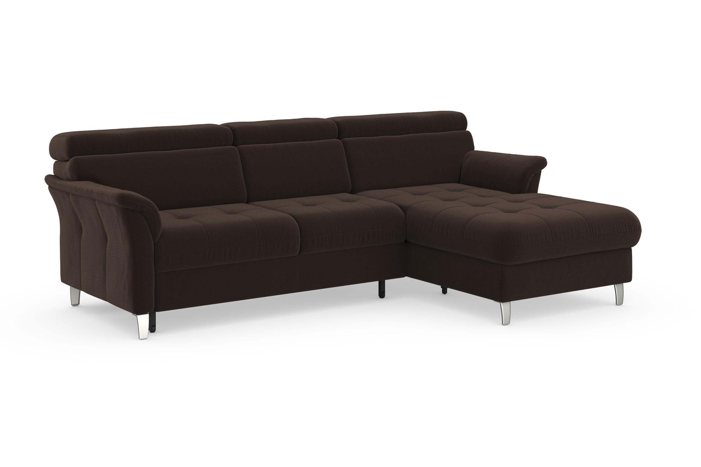 sit&more Ecksofa »Marano L-Form«, inklusive Kopfteilverstellung, wahlweise mit Bettfunktion, Bettkasten