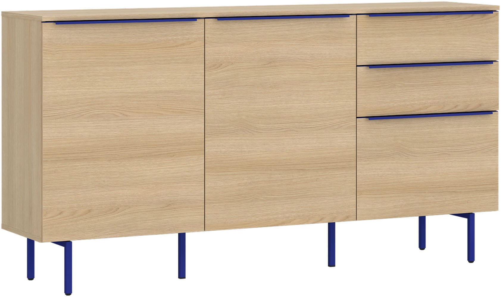 TOM TAILOR HOME Kommode Lowboard, Breite 165 cm,3 Türen,2 Schubladen, viel Stauraum