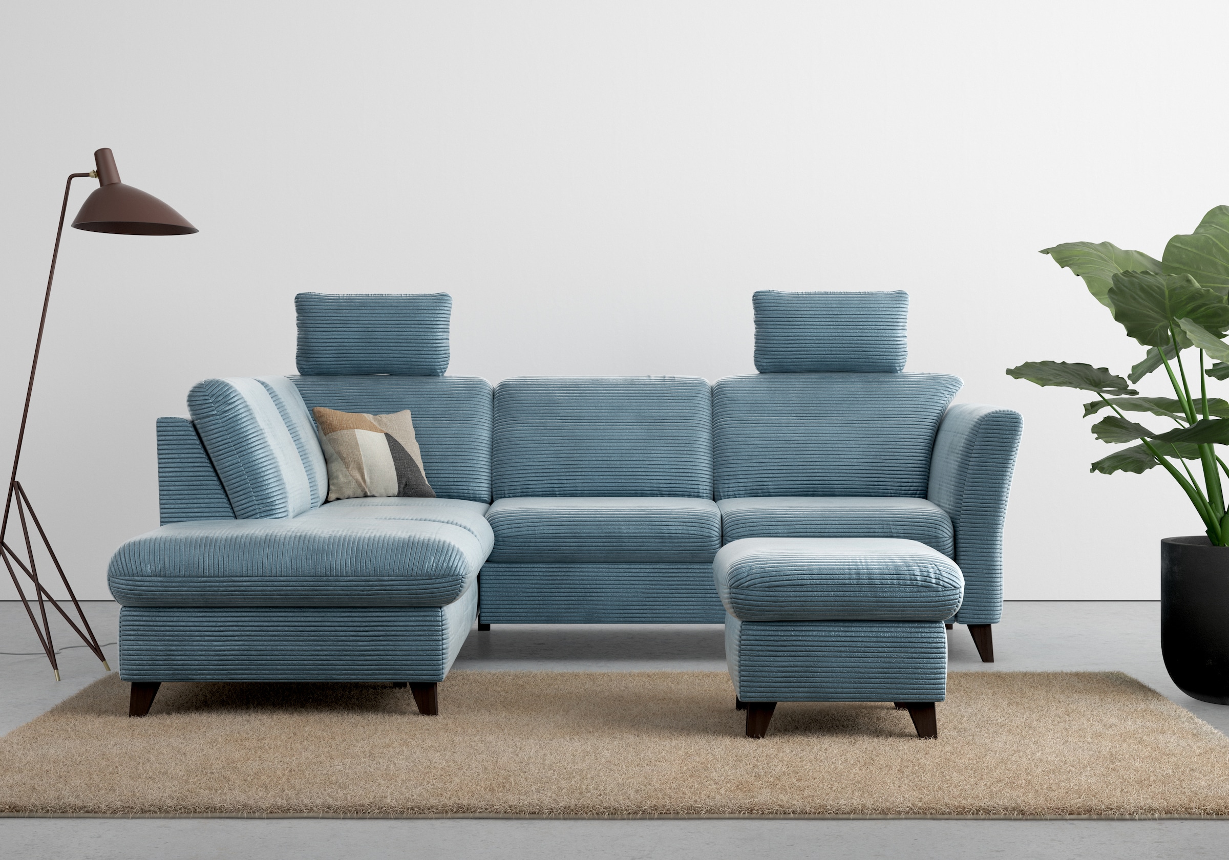 Home affaire Ecksofa "Trelleborg L-Form" wahlweise mit Bettfunktion und Bet günstig online kaufen