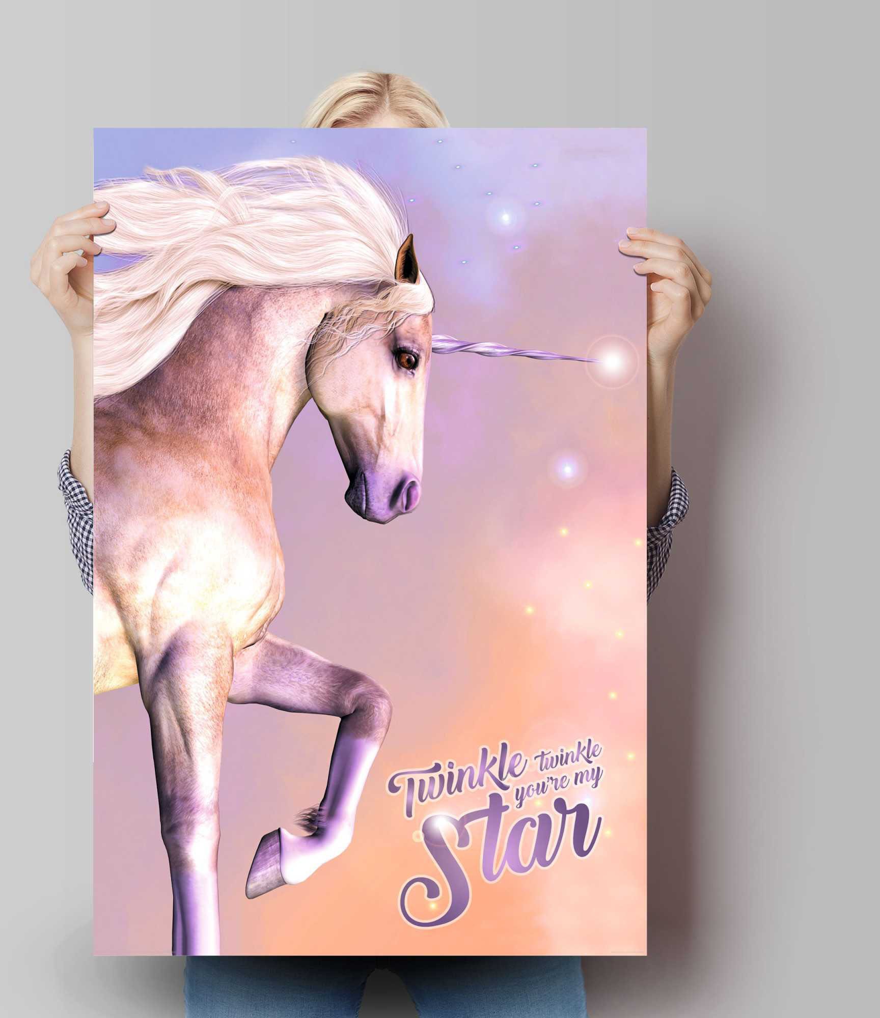 Reinders! Poster »Poster Einhorn Glitzer«, Einhorn, (1 St.)