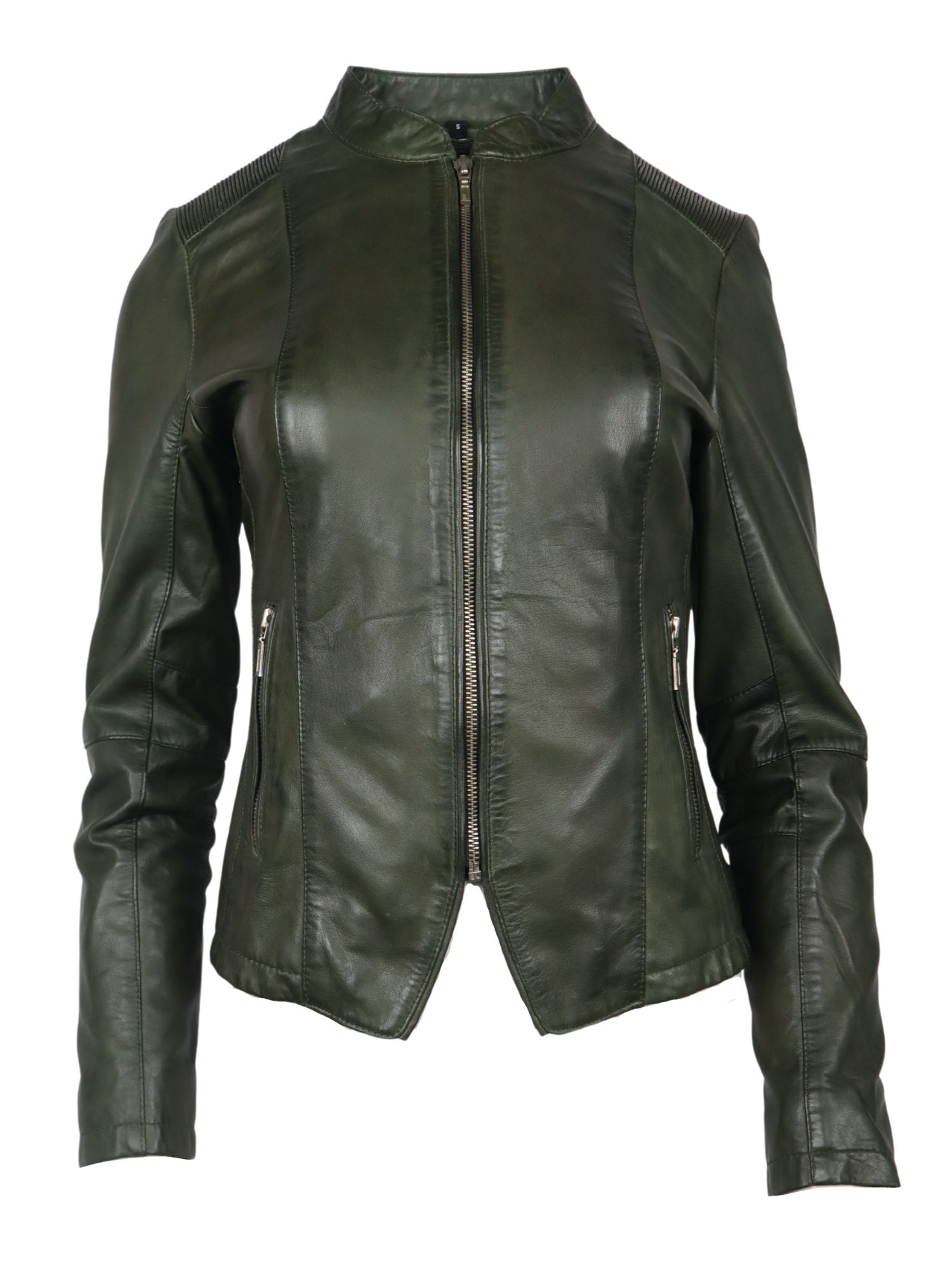 RICANO Kurzjacke "Lederjacke Abigale" Handgefertigt aus echtem Leder