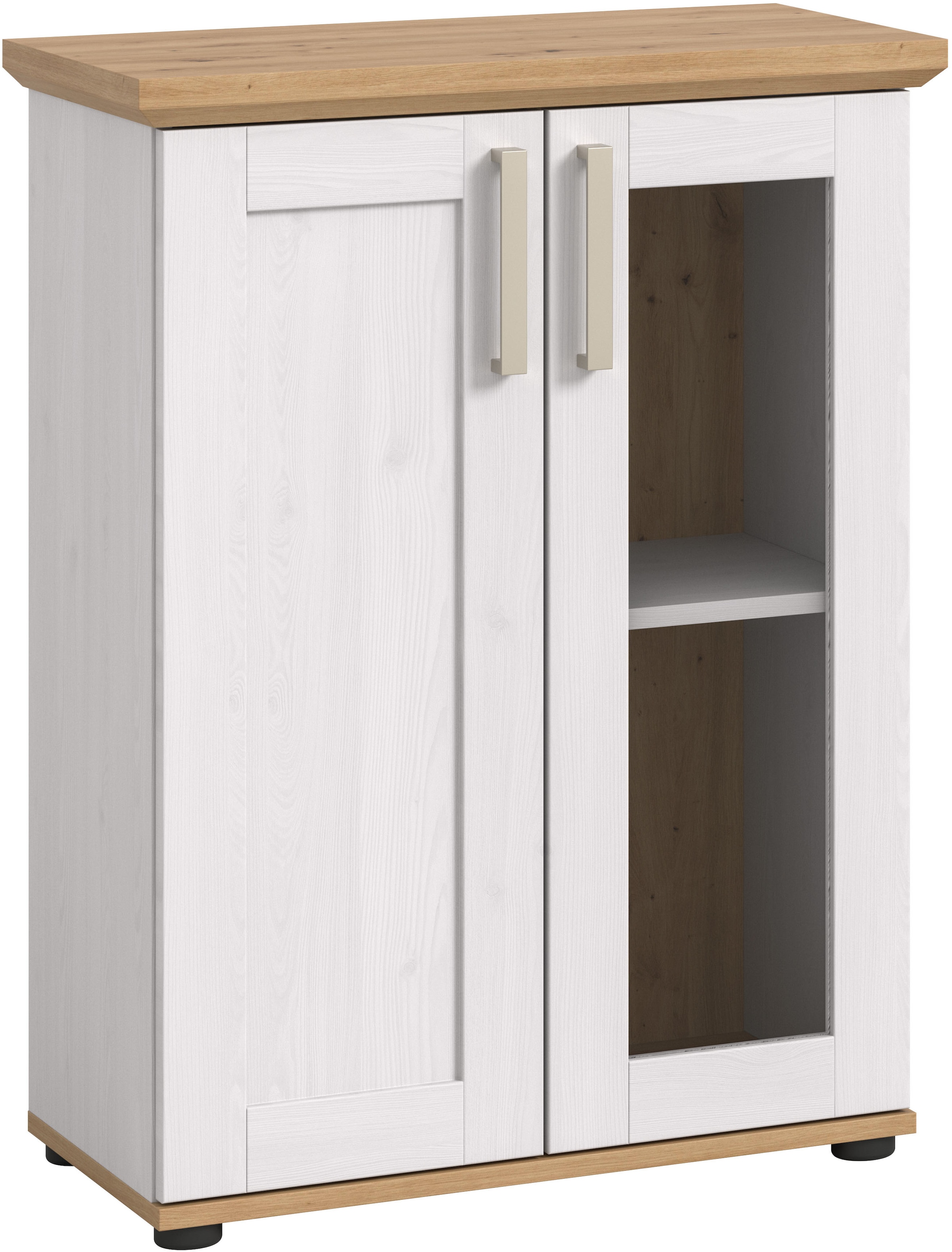 Home affaire Vitrine "Cosenza, Höhe 80 cm, 2 Türen, 2Fächer", (1 St.), Vitr günstig online kaufen