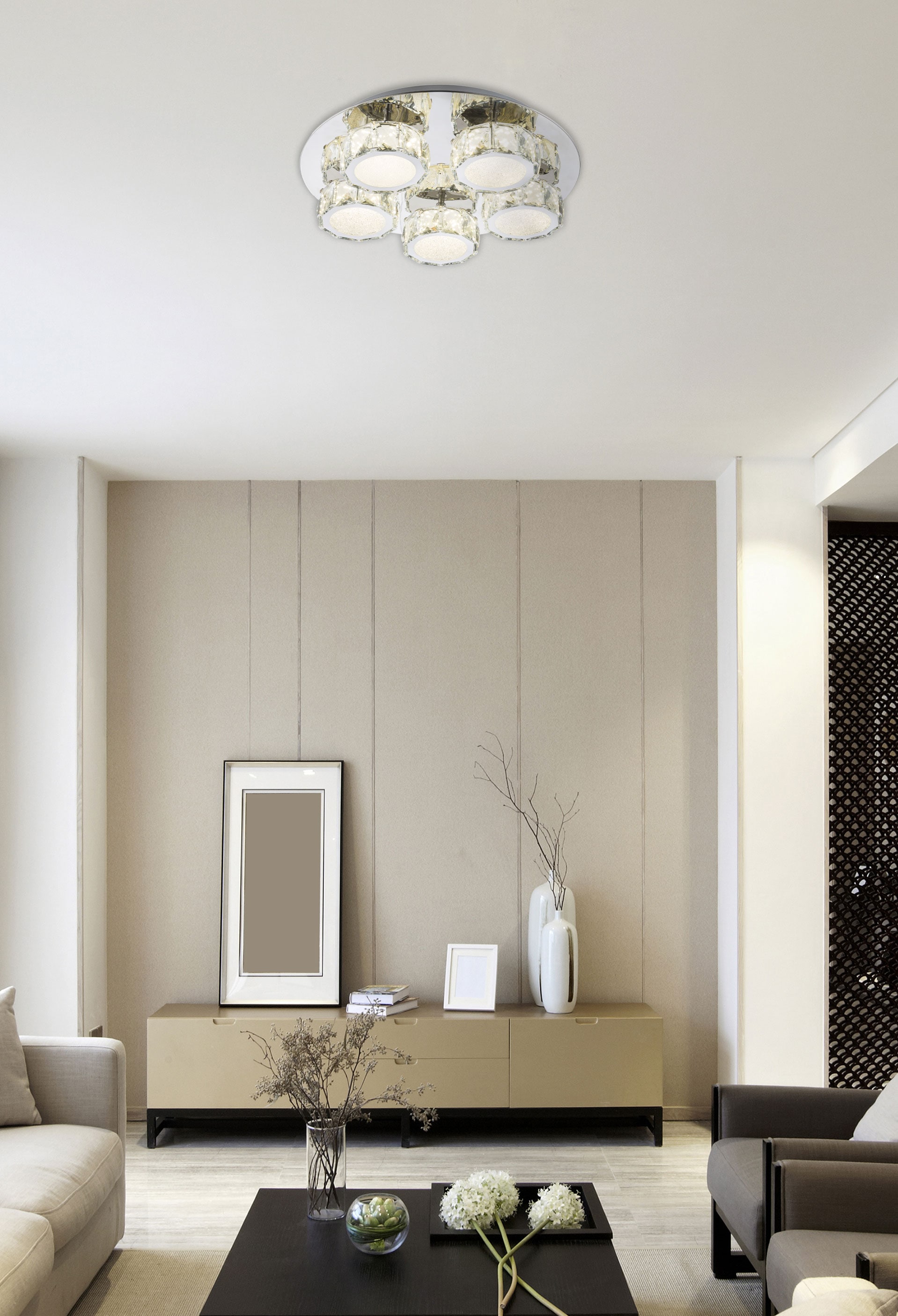GLOBO LIGHTING LED Deckenleuchte »AMUR«, Leuchtmittel LED-Modul | LED fest integriert, Deckenlampe/rund/Wohnzimmer/Schlafzimmer/modern