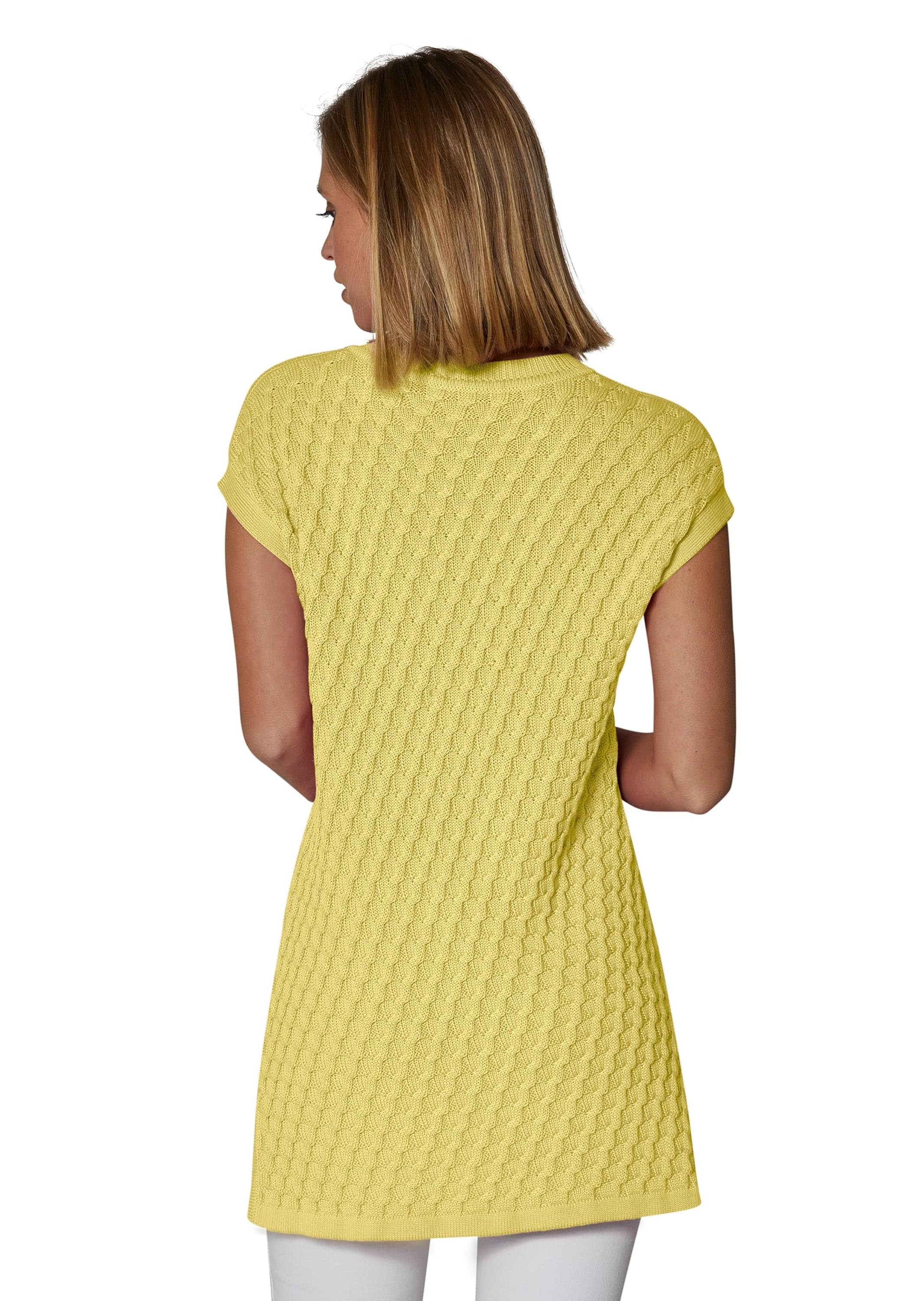 MADELEINE Trainingspullover »Pullover Baumwollpullover mit 3D-Zopfmuster-Mix«