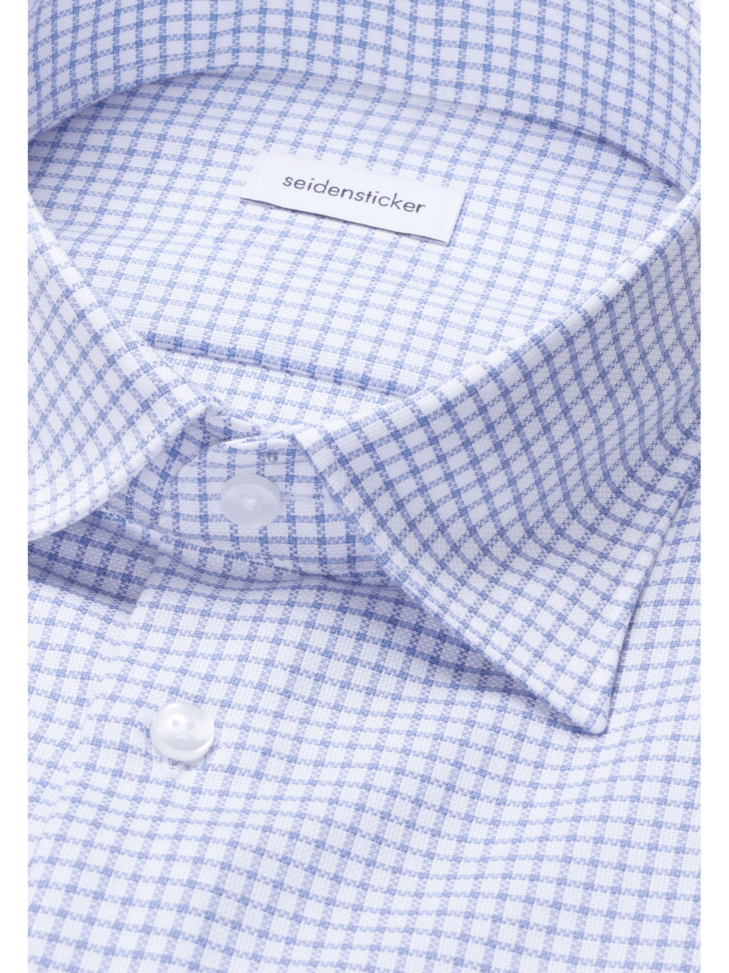 seidensticker Businesshemd »Schwarze Rose« Shaped 1/2 Covered-Button-Down-Kragen Karo