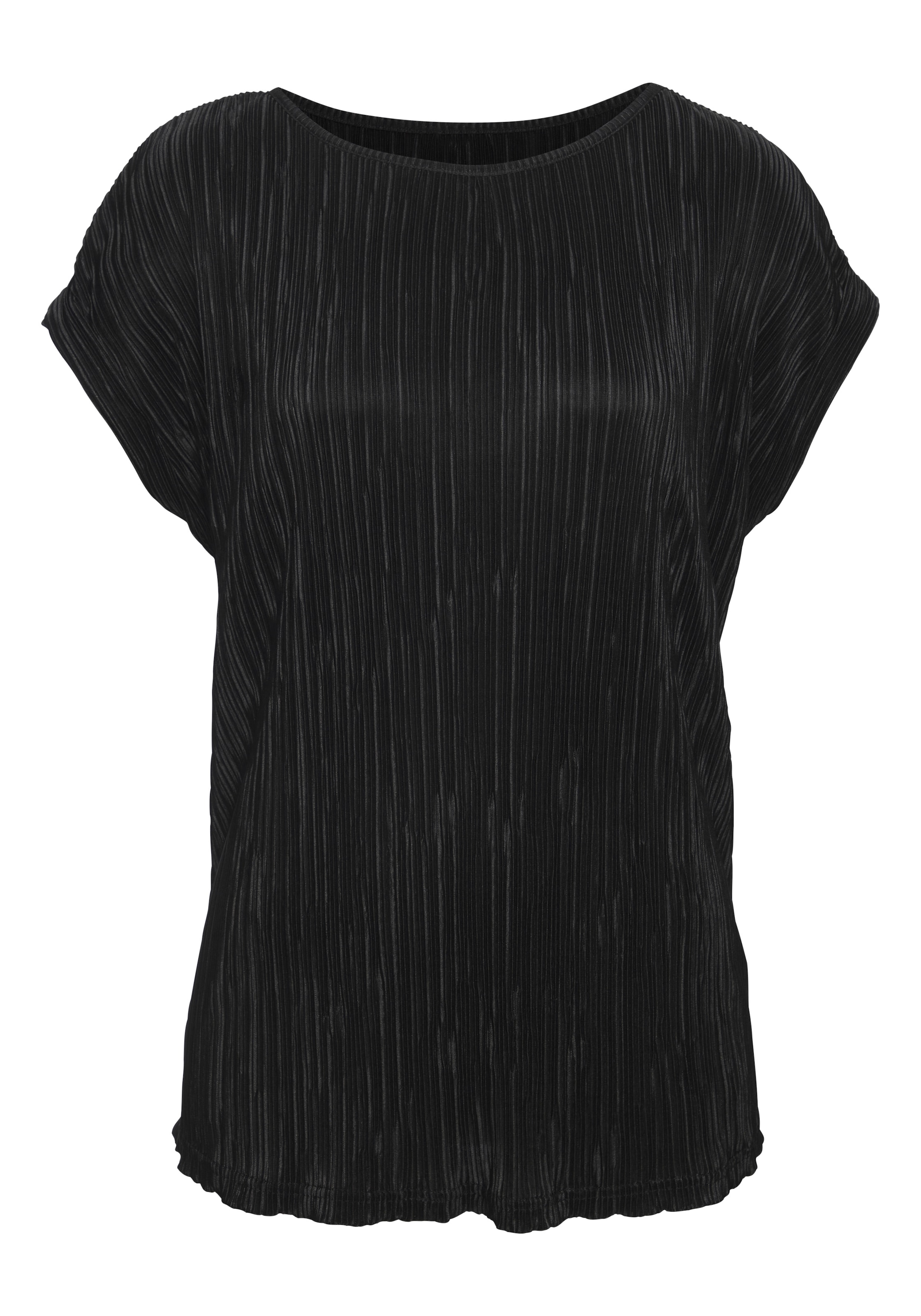 LASCANA Kurzarmshirt aus leicht plissierter Ware