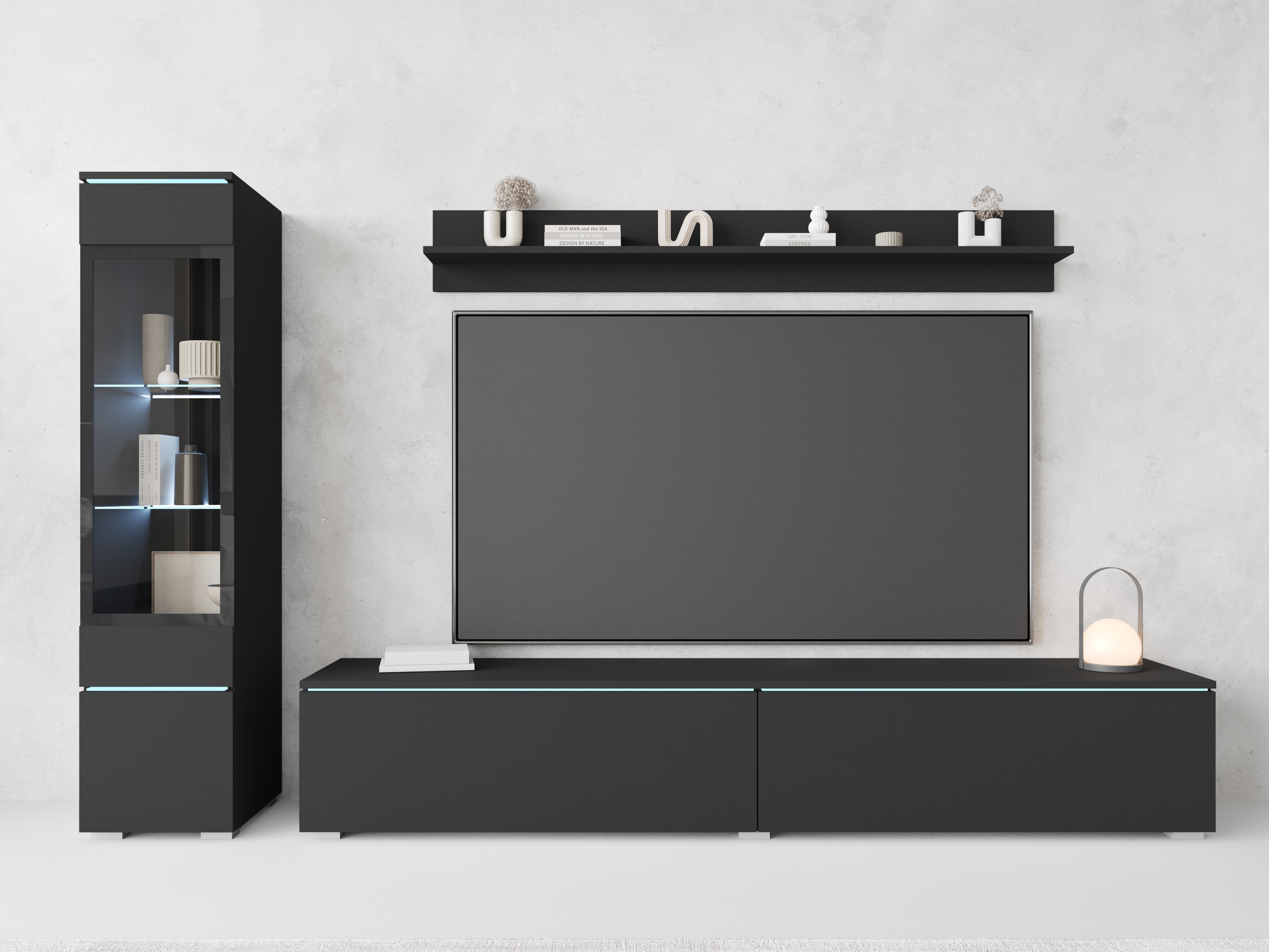 Home affaire Wohnwand "VERA I, Vitrinen Türanschlag links/rechts wechselbar günstig online kaufen