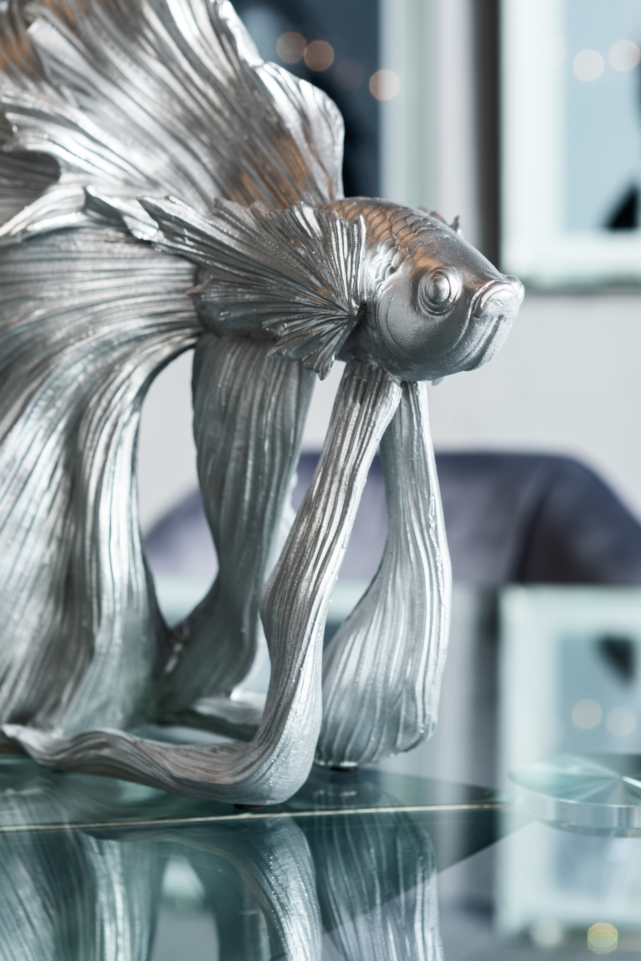 Kare Design Dekofigur »Betta Fish Silber Klein«