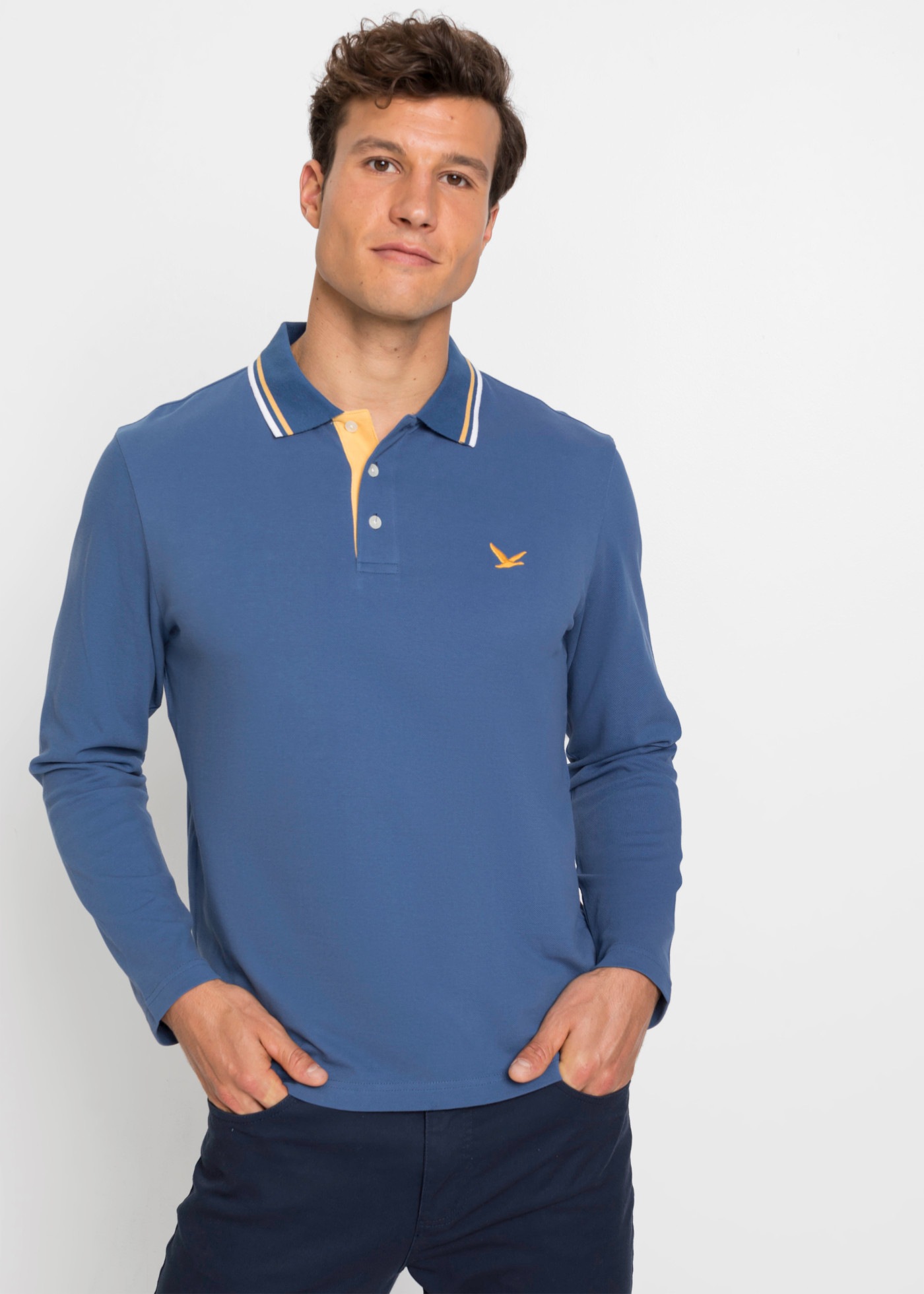 bonprix Poloshirt Packung,  im 2er Pack, Regular Fit, mit kleiner Stickerei auf der Brust