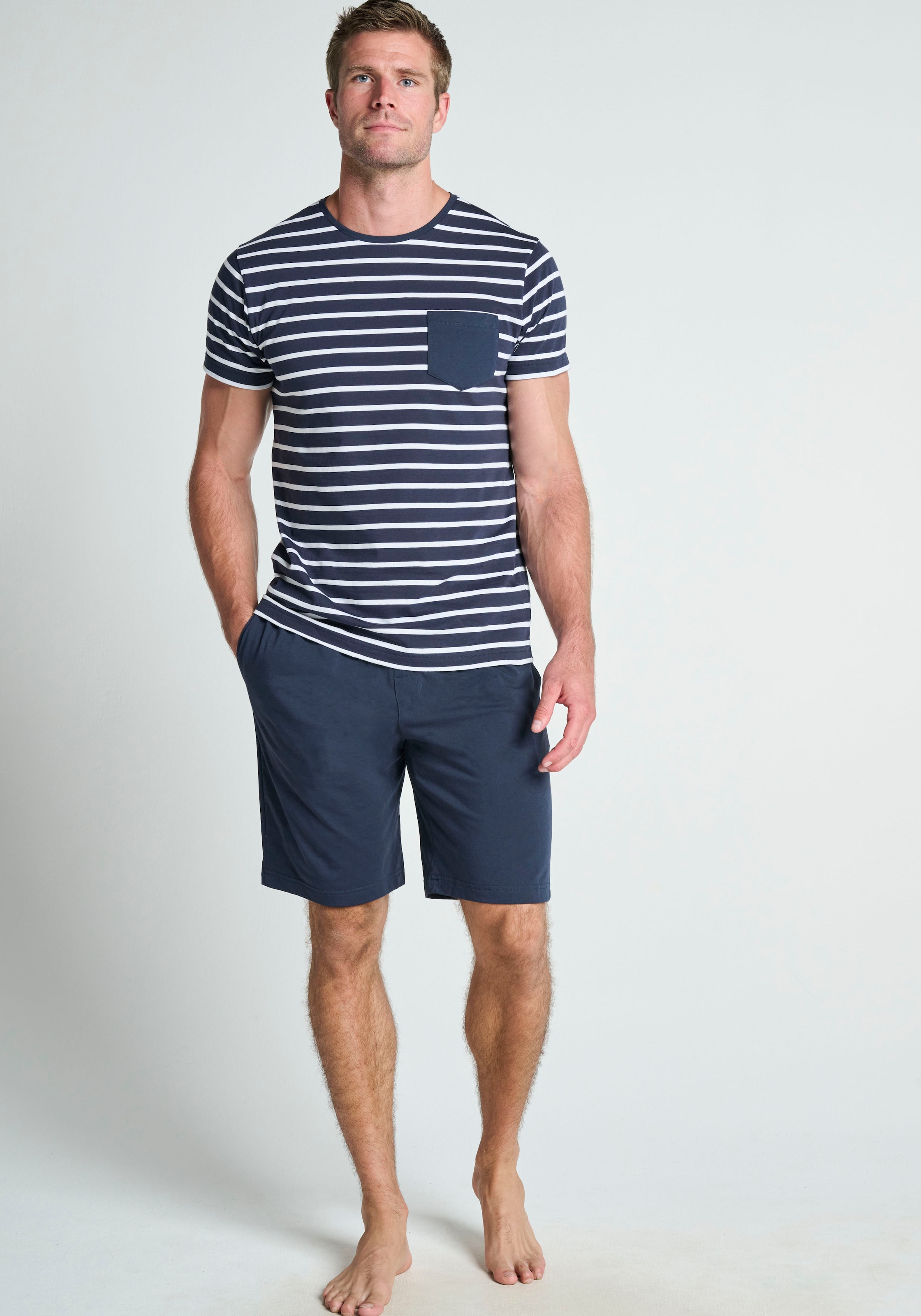 Jockey Pyjama »Cotton Nautical Stripe«, (Set, 2 tlg.)