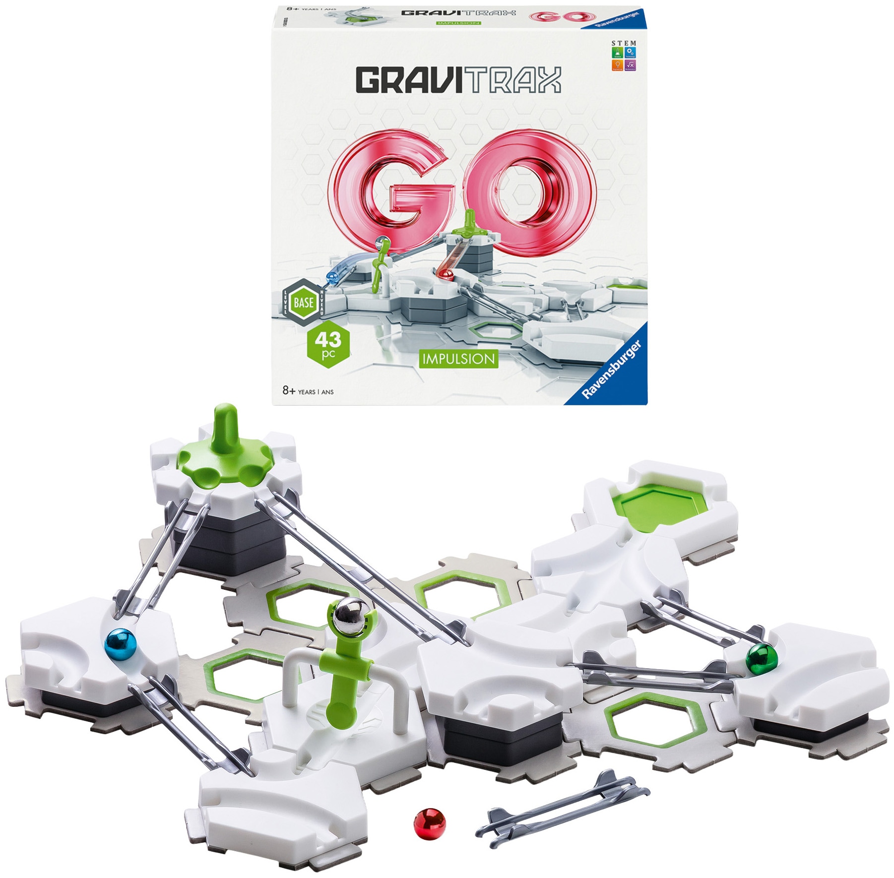 Ravensburger Kugelbahn-Bausatz »GraviTrax BASE, GraviTrax GO Impulsion« Made in Europe