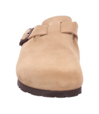 Clog ROHDE "ALBA", Damen, Gr. 40, beige, Veloursleder, used, Schuhe Clog, Mules, Hausschuh mit leichter Laufsohle in Weite G 3