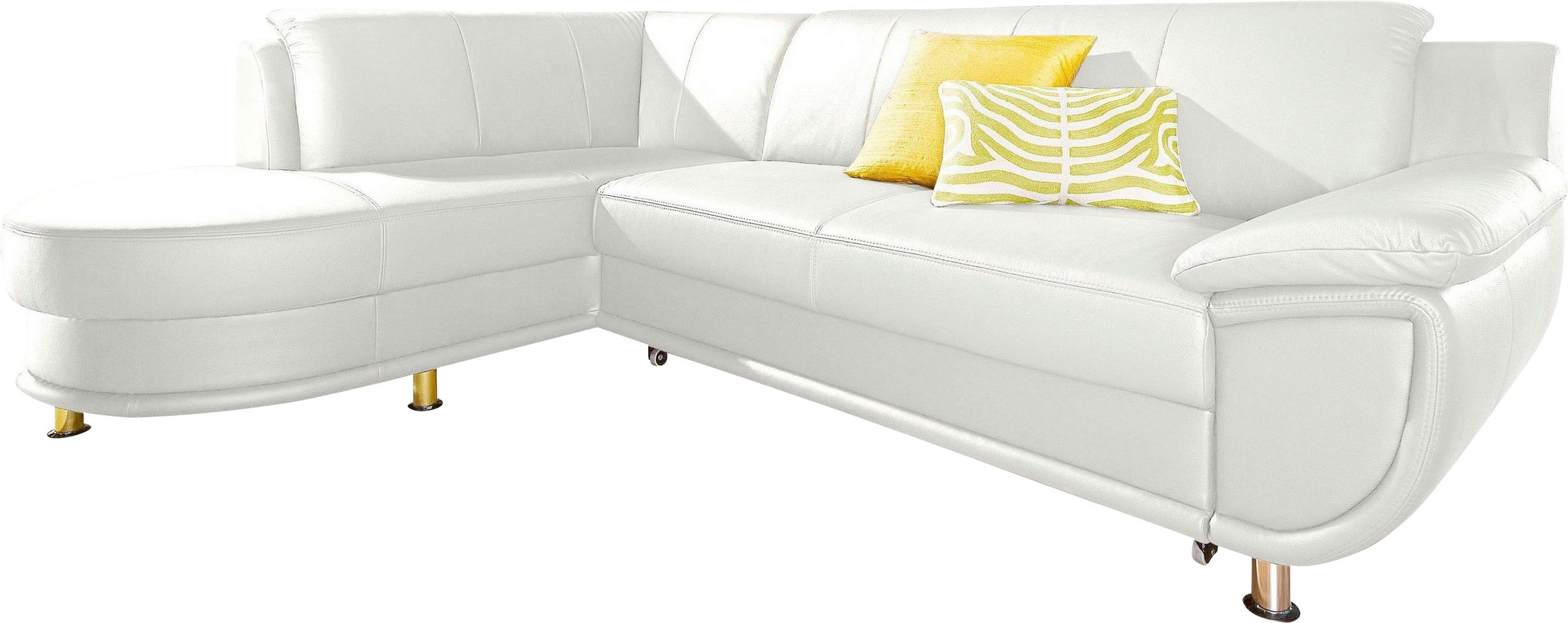 TRENDMANUFAKTUR Ecksofa »Rondo, zeitlos und elegant, OTTOs Choice, bequem, L-Form«, wahlweise mit Federkern, wahlweise mit Bettfunktion