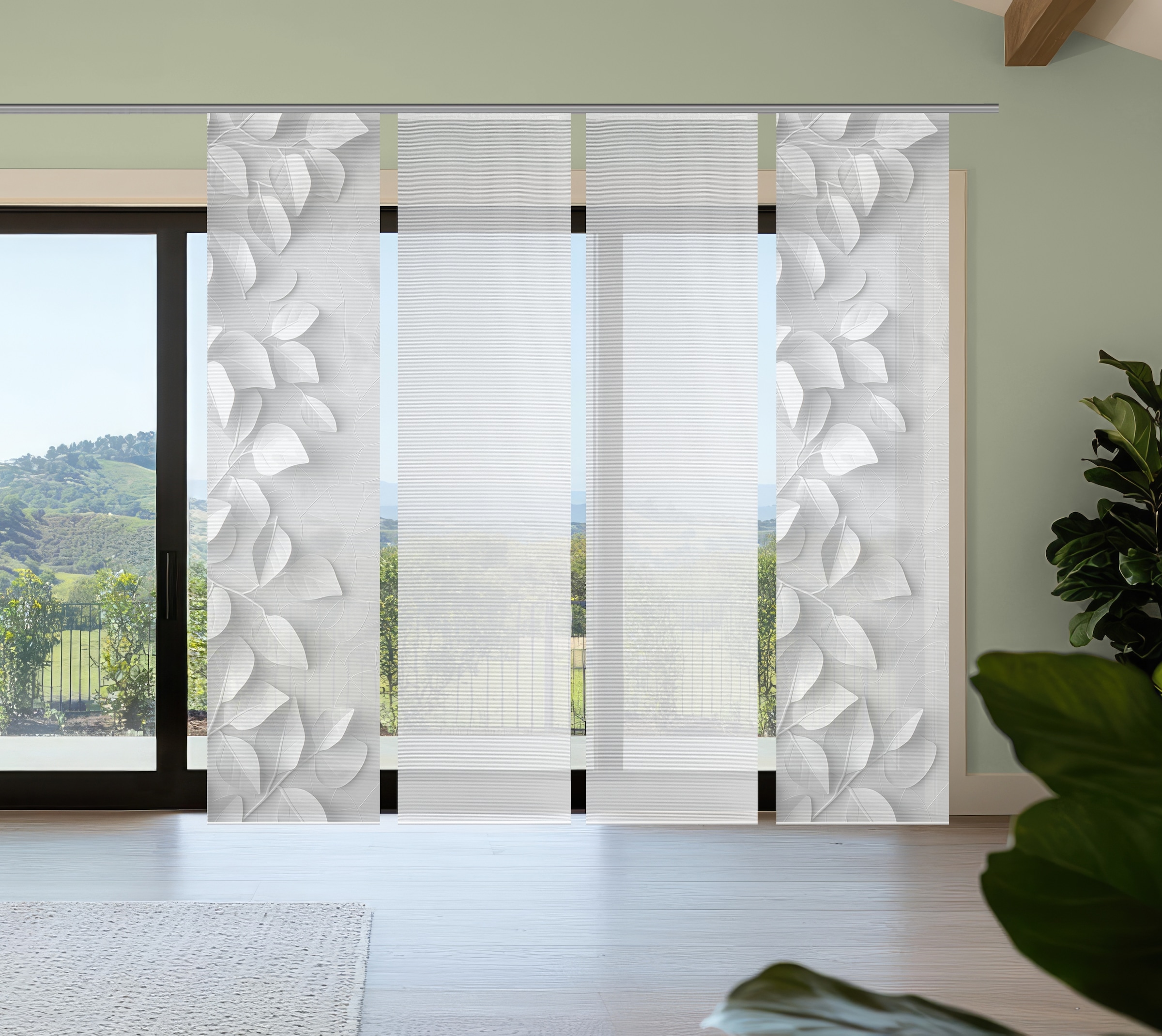 Vision S Schiebegardine "RIXA" Paneelwagen 4 Stk. tlg. Schiebevorhang,Bambu günstig online kaufen