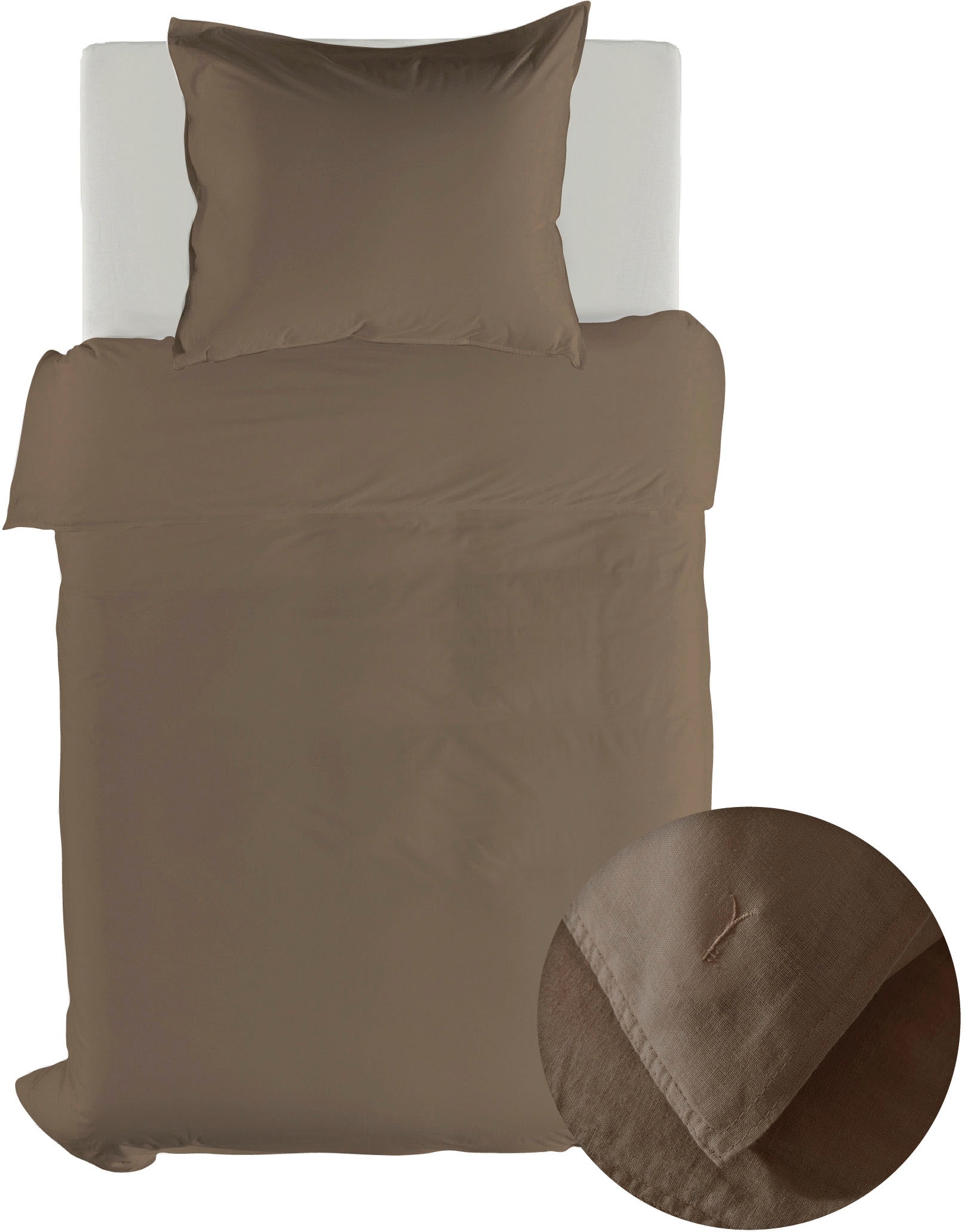 YELLOW Bettwäsche "Suite-Saint-Tropez" 2 Stk. tlg. Bettwäsche aus 55% Leine günstig online kaufen