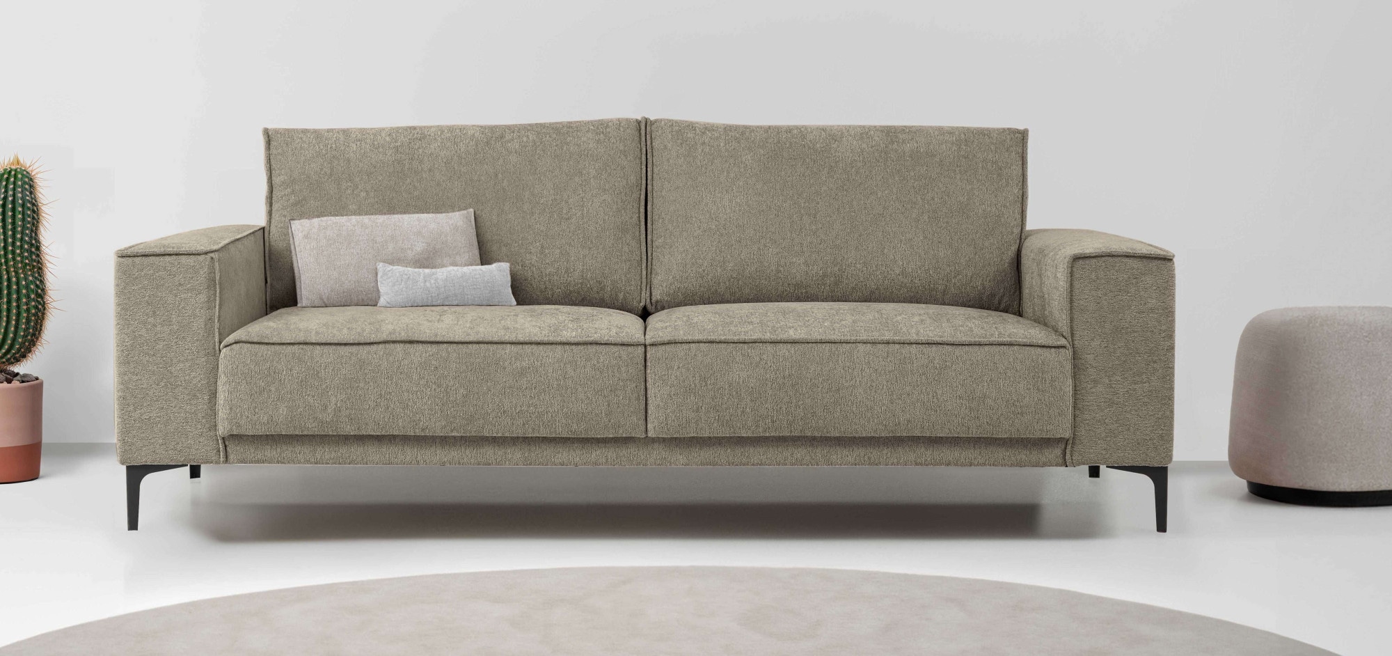 OTTO home 3-Sitzer "OLAND, B: 224 cm - Skandi-Design" Struktur, Flachgewebe günstig online kaufen