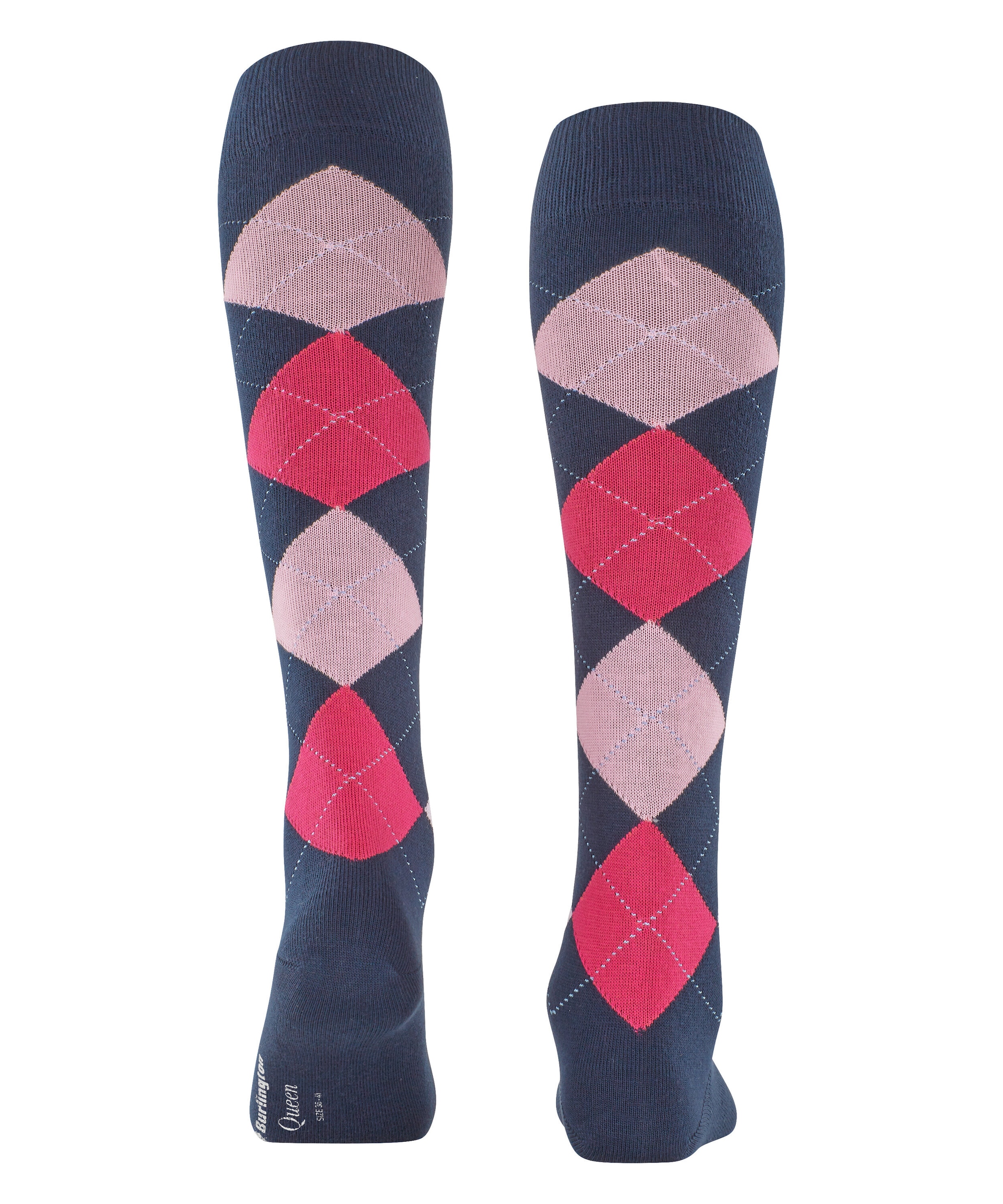 Burlington Kniestrümpfe »Queen« Einheitsgröße 36-41, Argyle-Muster, gekämmte Baumwolle