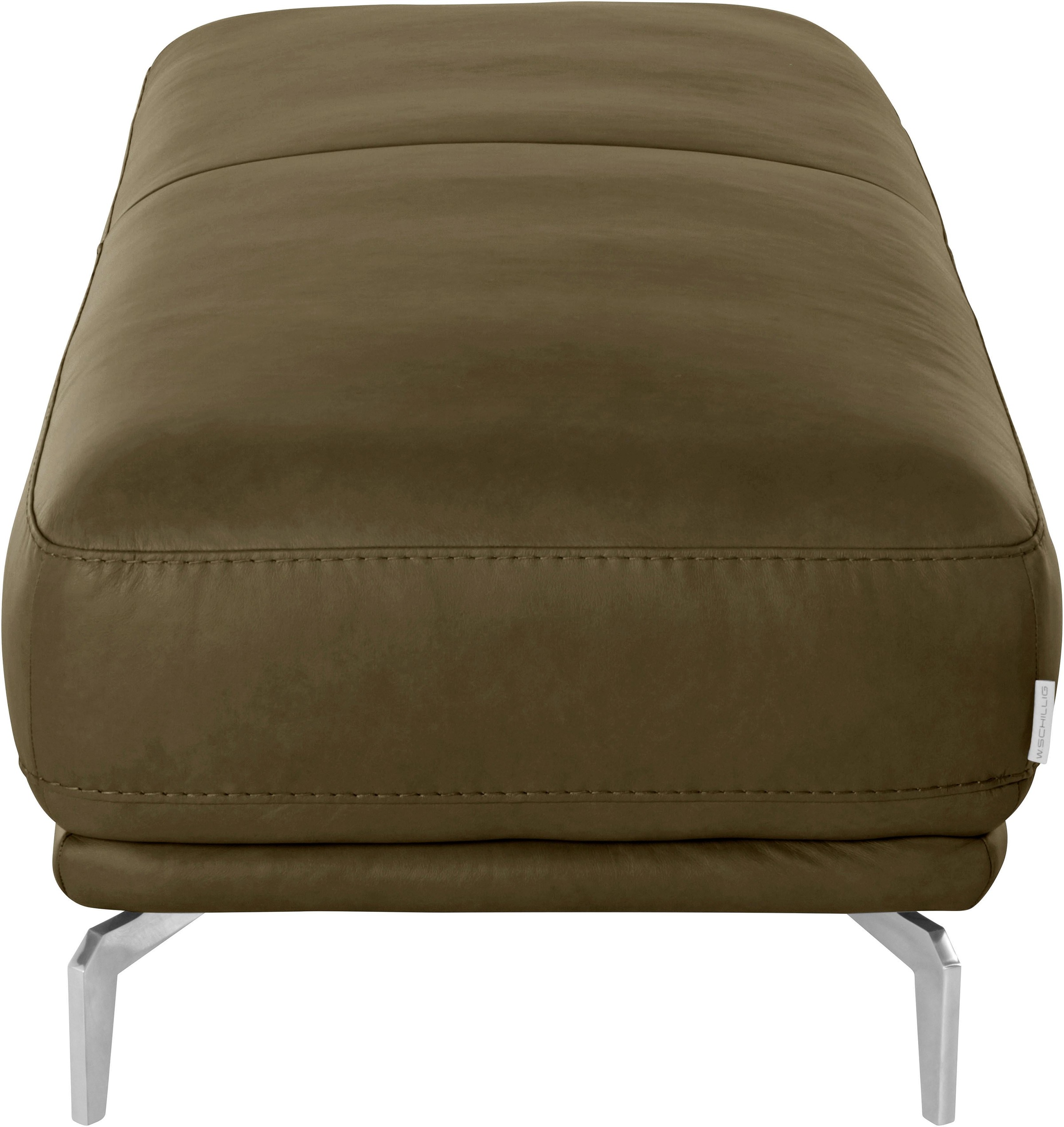 Hocker W.SCHILLIG "montanaa", grün (camouflage z69), B:141cm H:42cm T:61cm, Hocker, Hocker, mit Metallfüßen in Chrom glänzend, Breite 141 cm 3