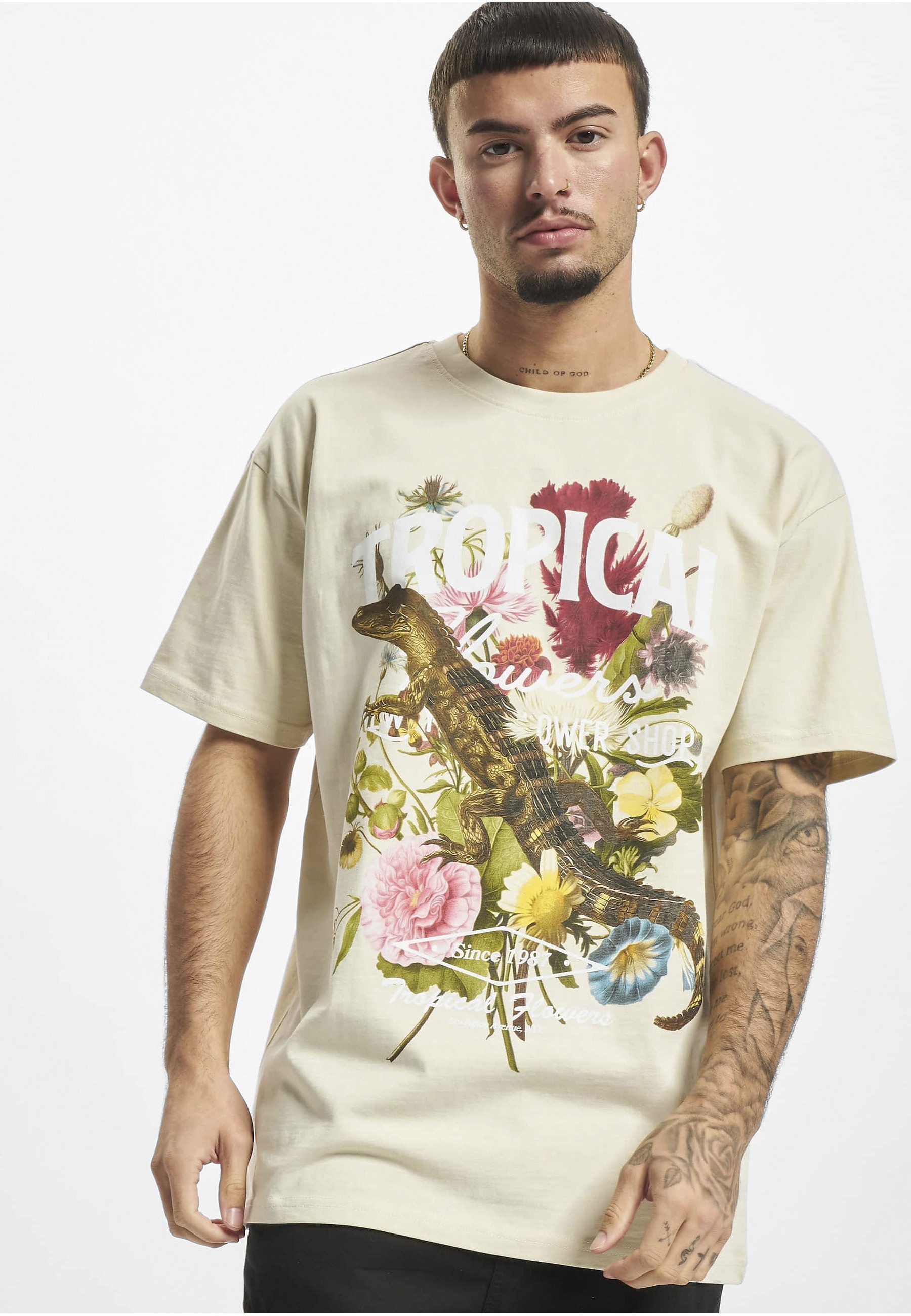 Thumbnail - MisterTee T-Shirt "MisterTee Herren Tropical Oversize Tee" 1 Stk.