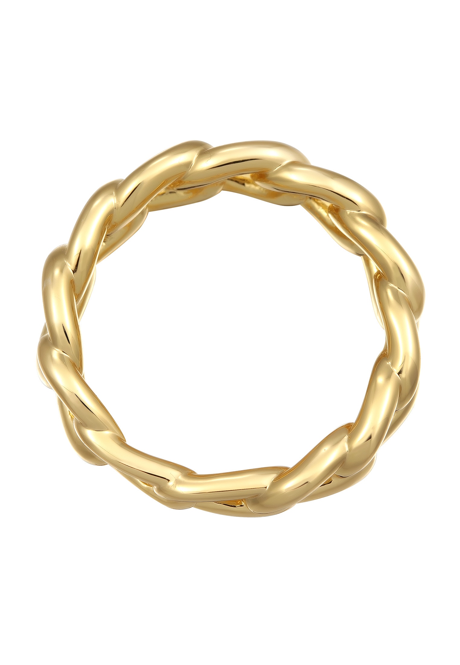 Elli Silberring »Ring Gliederring Bandring Goldfarben für Damen«