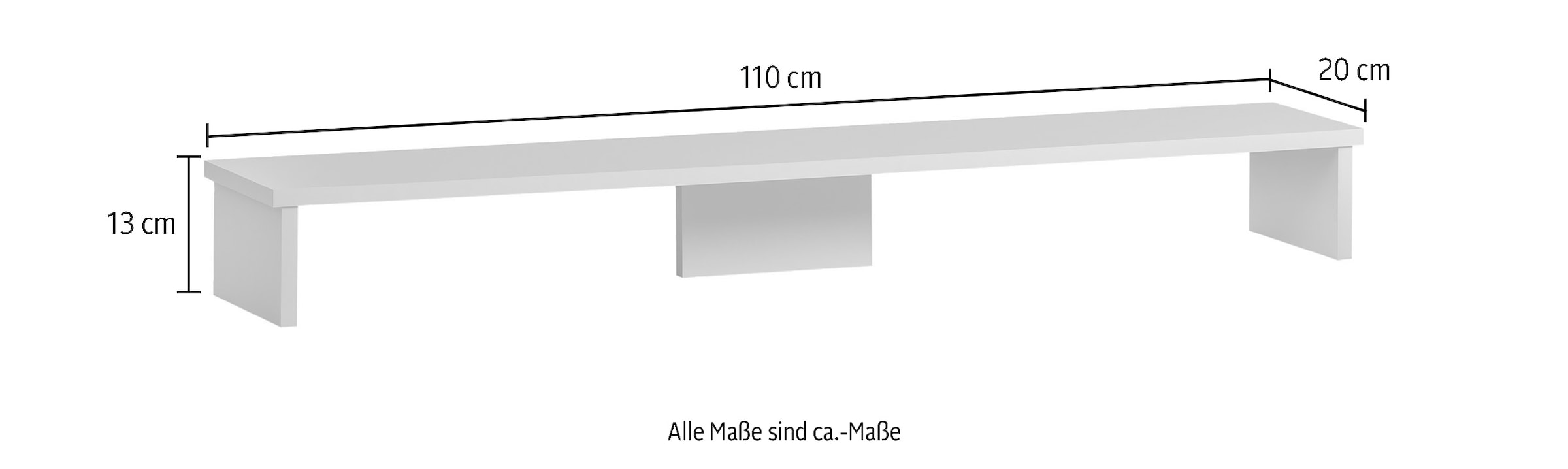 Schildmeyer Schreibtischaufsatz »Baku«, Bildschirmaufsatz, Breite 110 cm, Made in Germany
