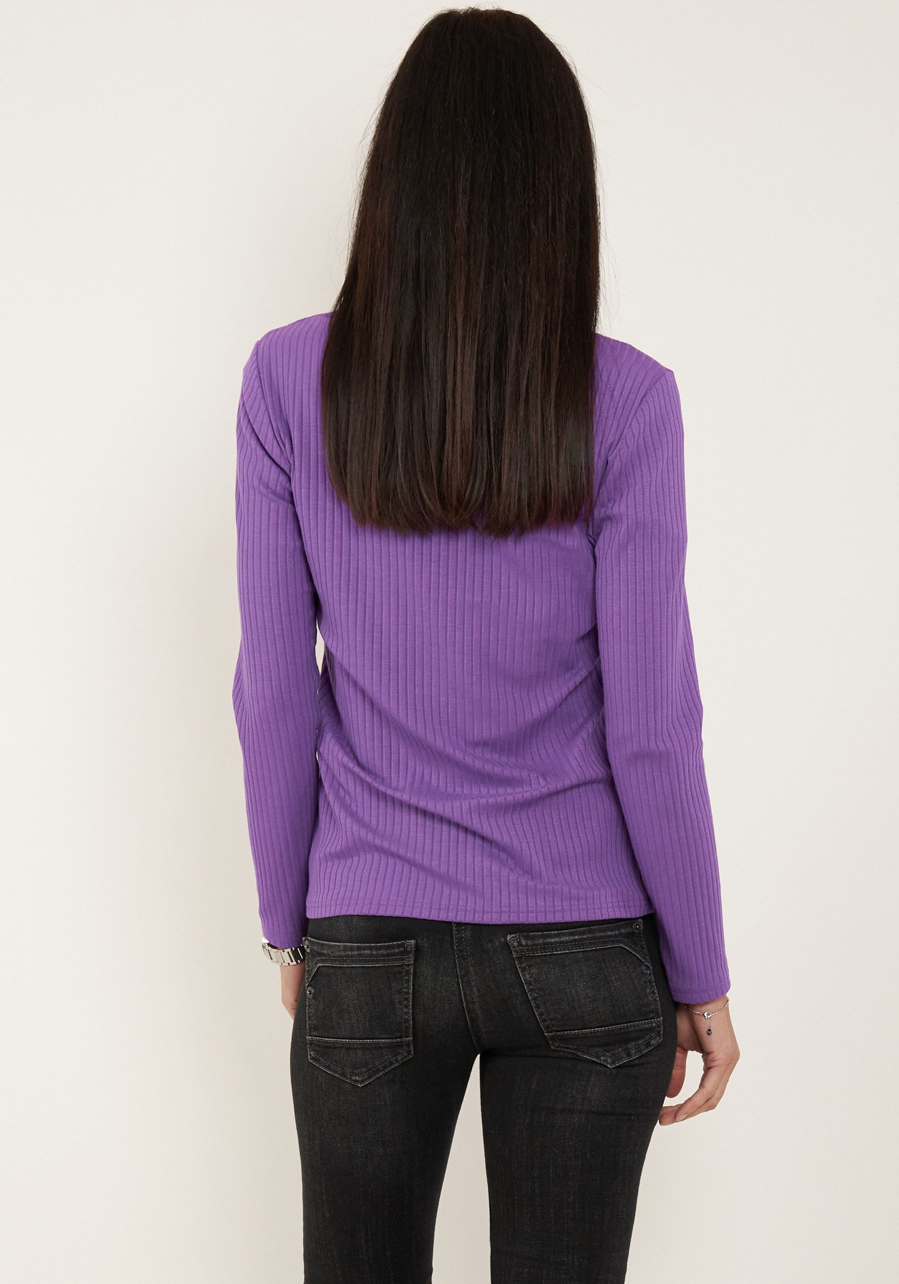 Seidel Moden Langarmshirt mit Logo Patch, MADE IN GERMANY