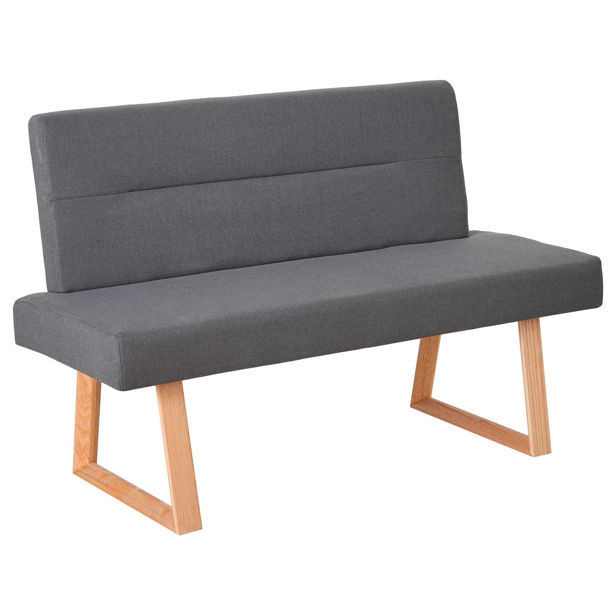 OTTO home Essbank "Mellio" Beine aus massiver Eiche, pflegeleichtem Webstoff Bezug, Breite 140 cm