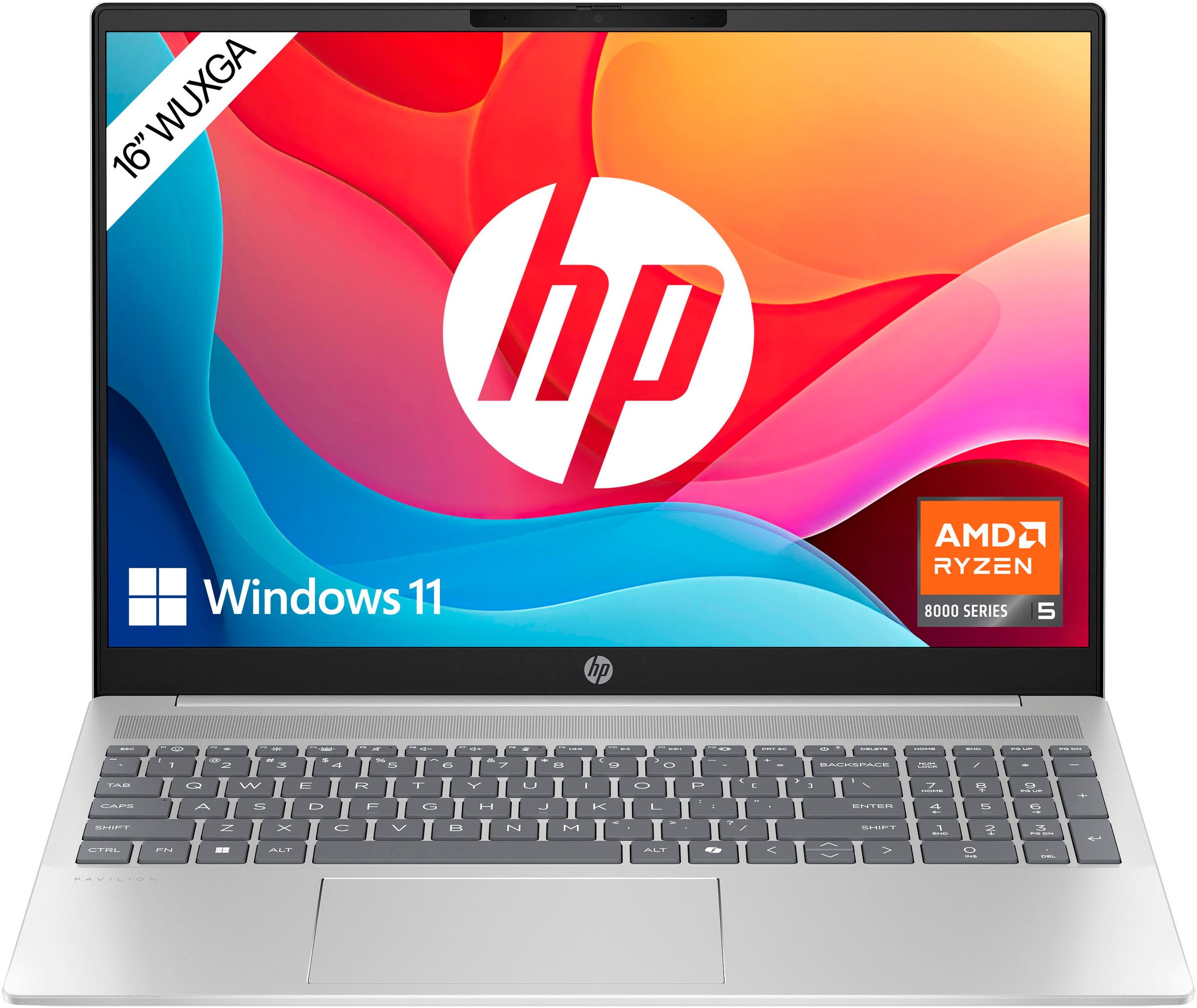 HP Notebook »Laptop 16-ag0057ng Natural Silver (P)«, 40,6 cm, / 16 Zoll, AMD, Ryzen 5, Radeon 740M, 1000 GB SSD