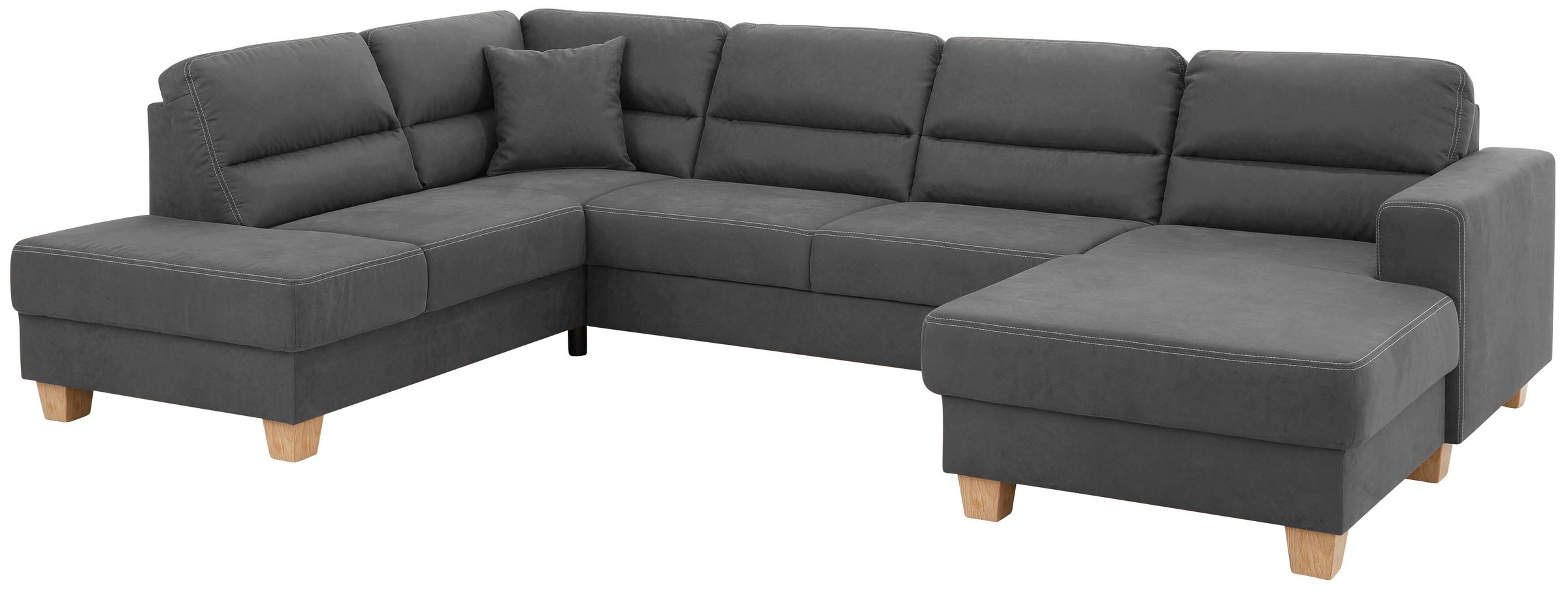 Home affaire Wohnlandschaft "Navan, komfortabel mit viel Platz, U-Form", wa günstig online kaufen