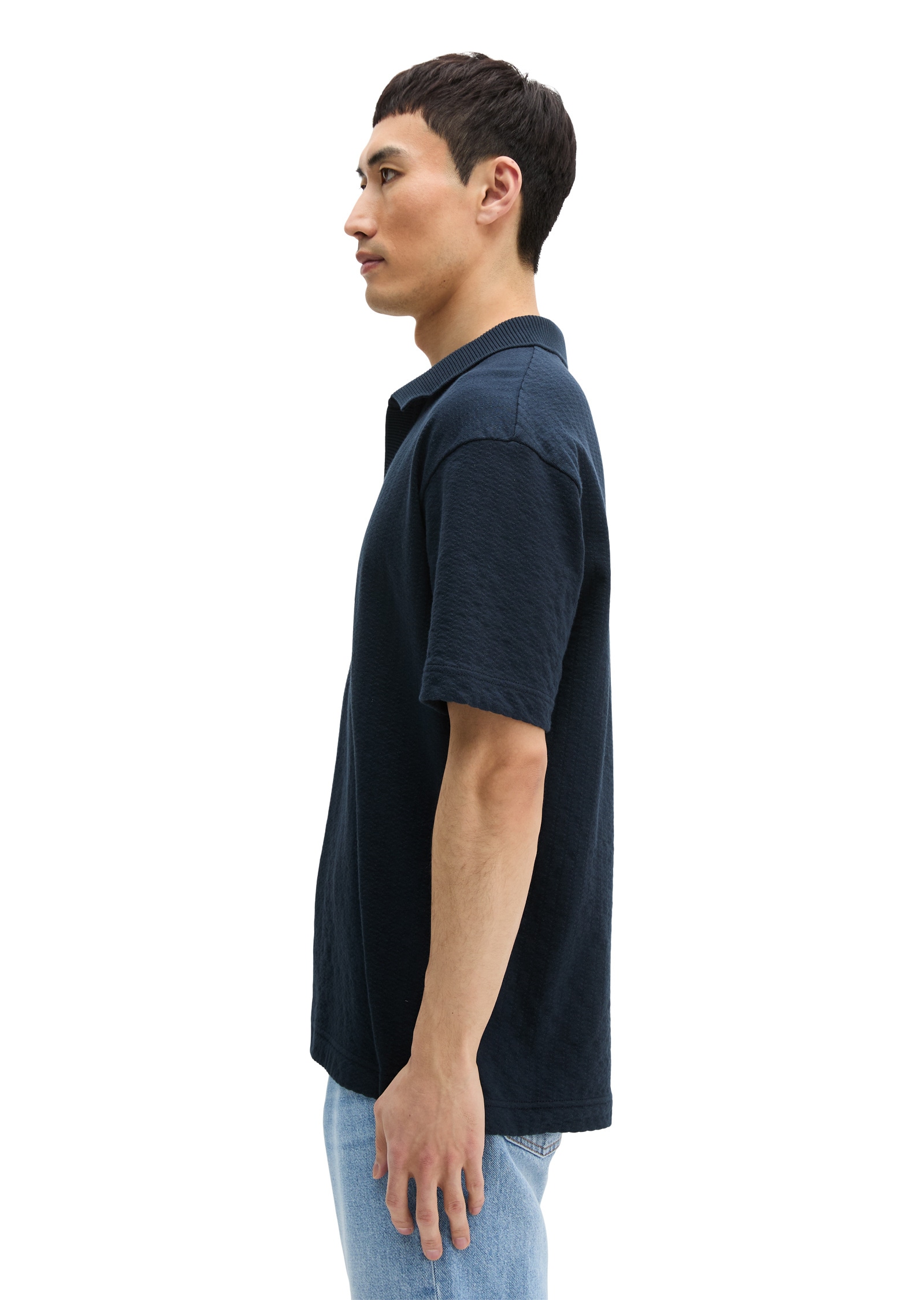 Marc O'Polo Poloshirt »aus schwerem Ripp-Jersey«