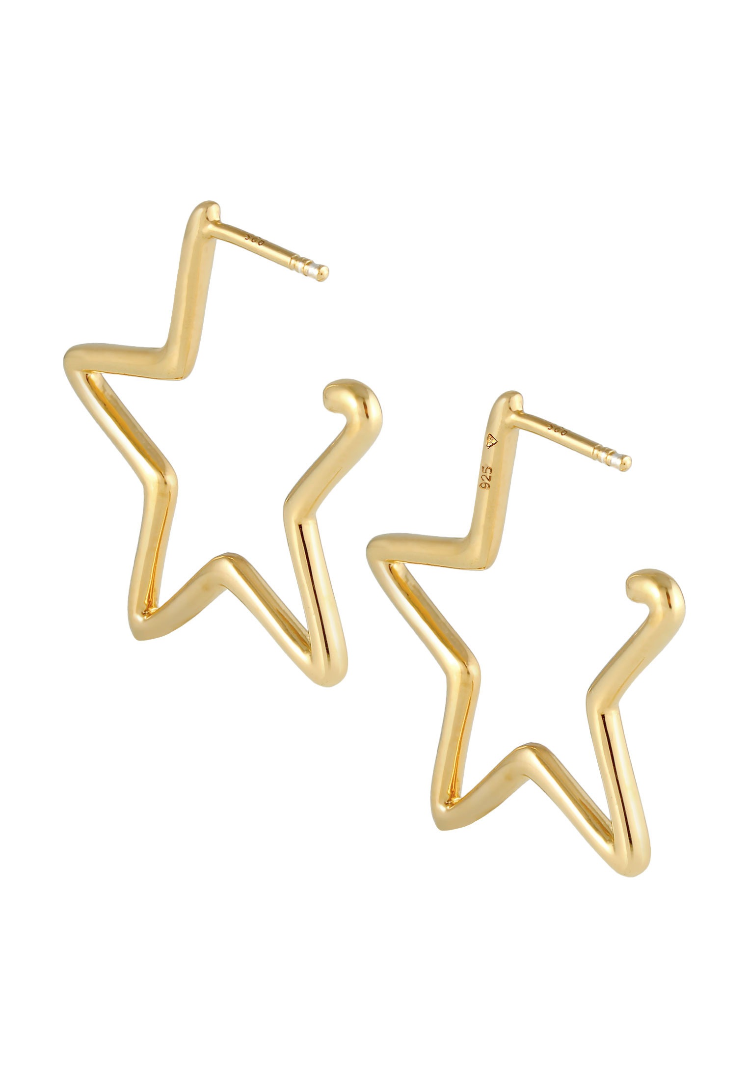 Elli Paar Ohrstecker »Creolen Stecker Stern Astro Filigran 925 Silber«