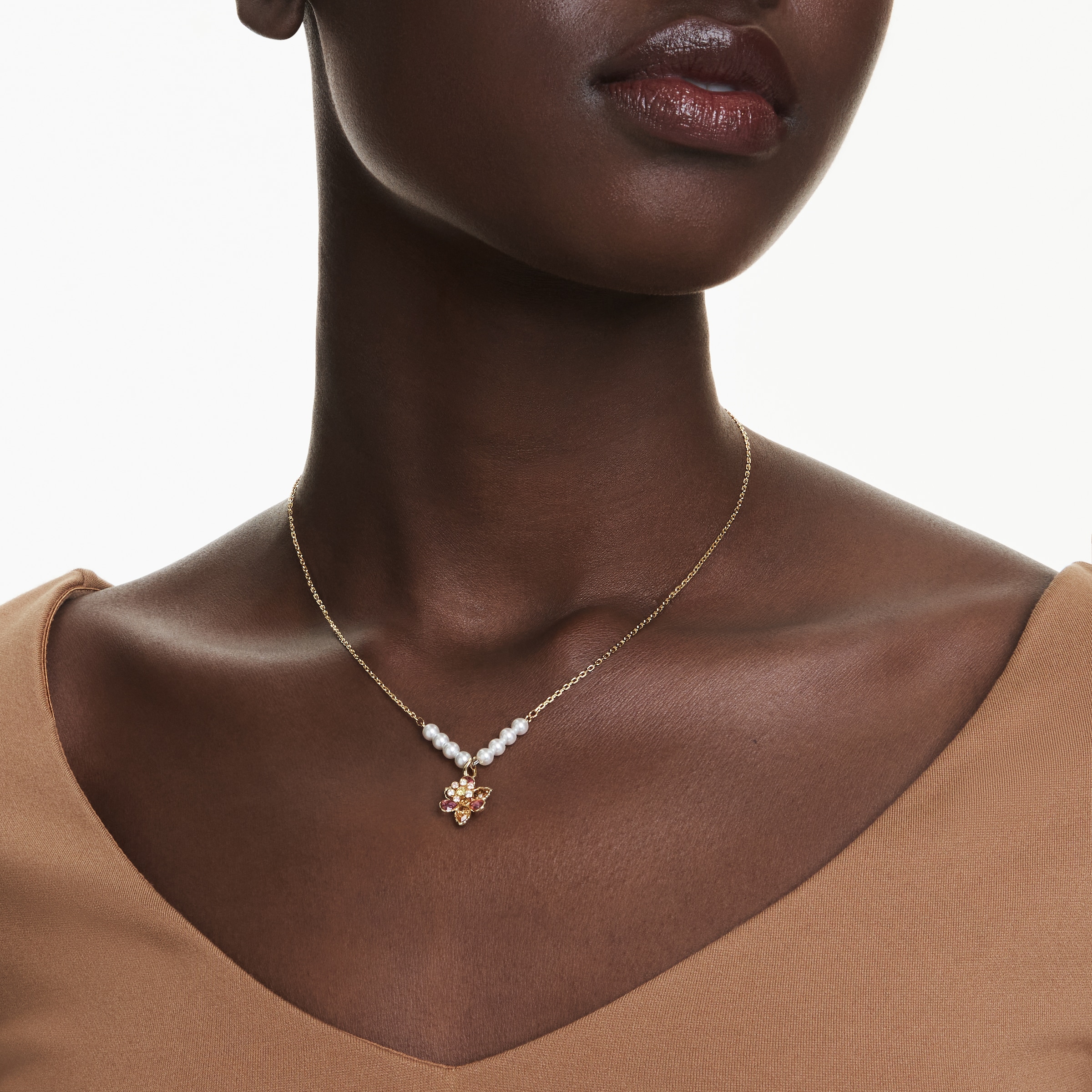 Swarovski Kette mit Anhänger »Schmuck Geschenk Idyllia Halskette«, mit Swarovski® Kristall - mit Swarovski® Perle