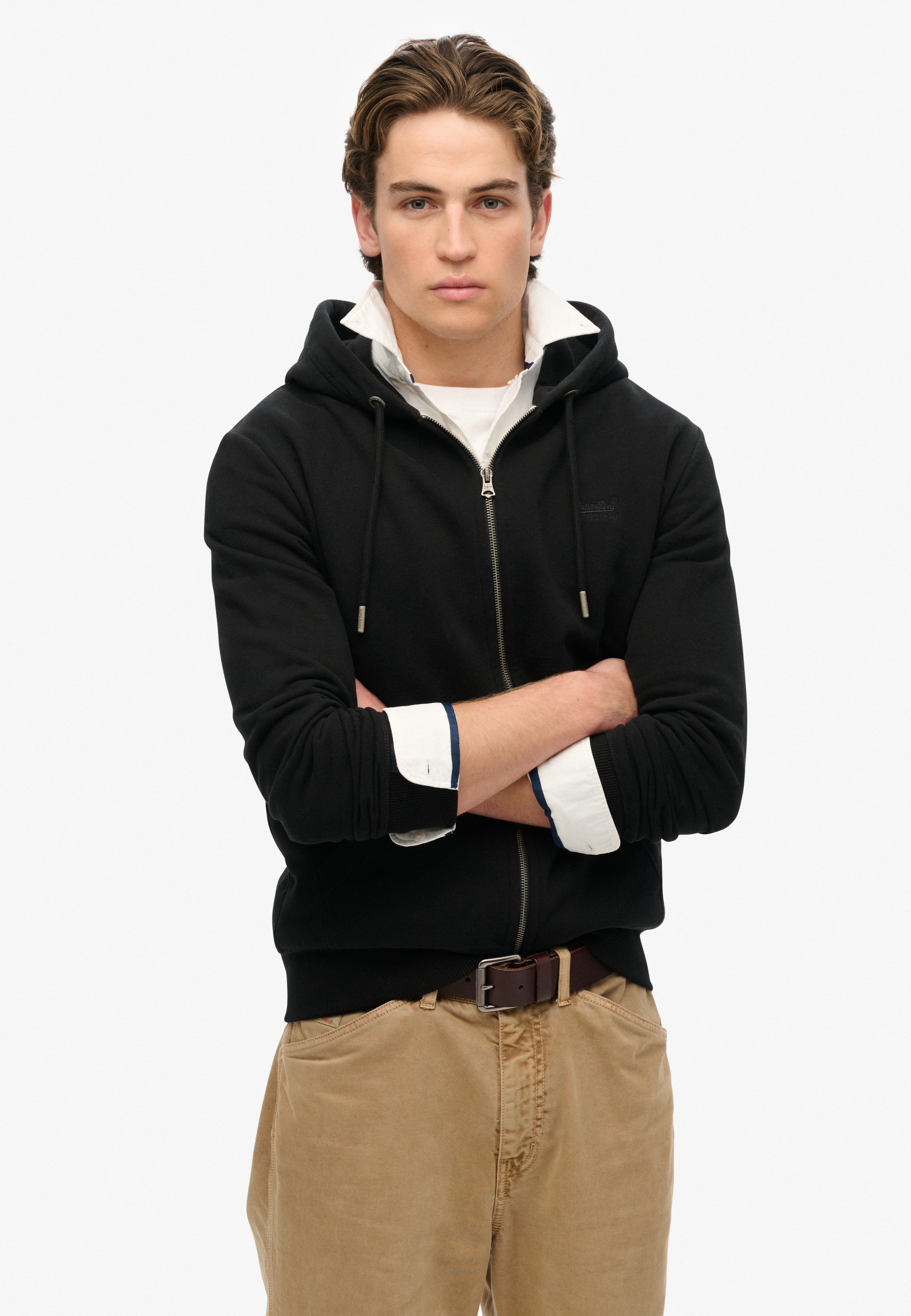 Superdry Kapuzensweatjacke "ESSENTIAL LOGO ZIP HOODIE HB" Baumwollmischung, günstig online kaufen