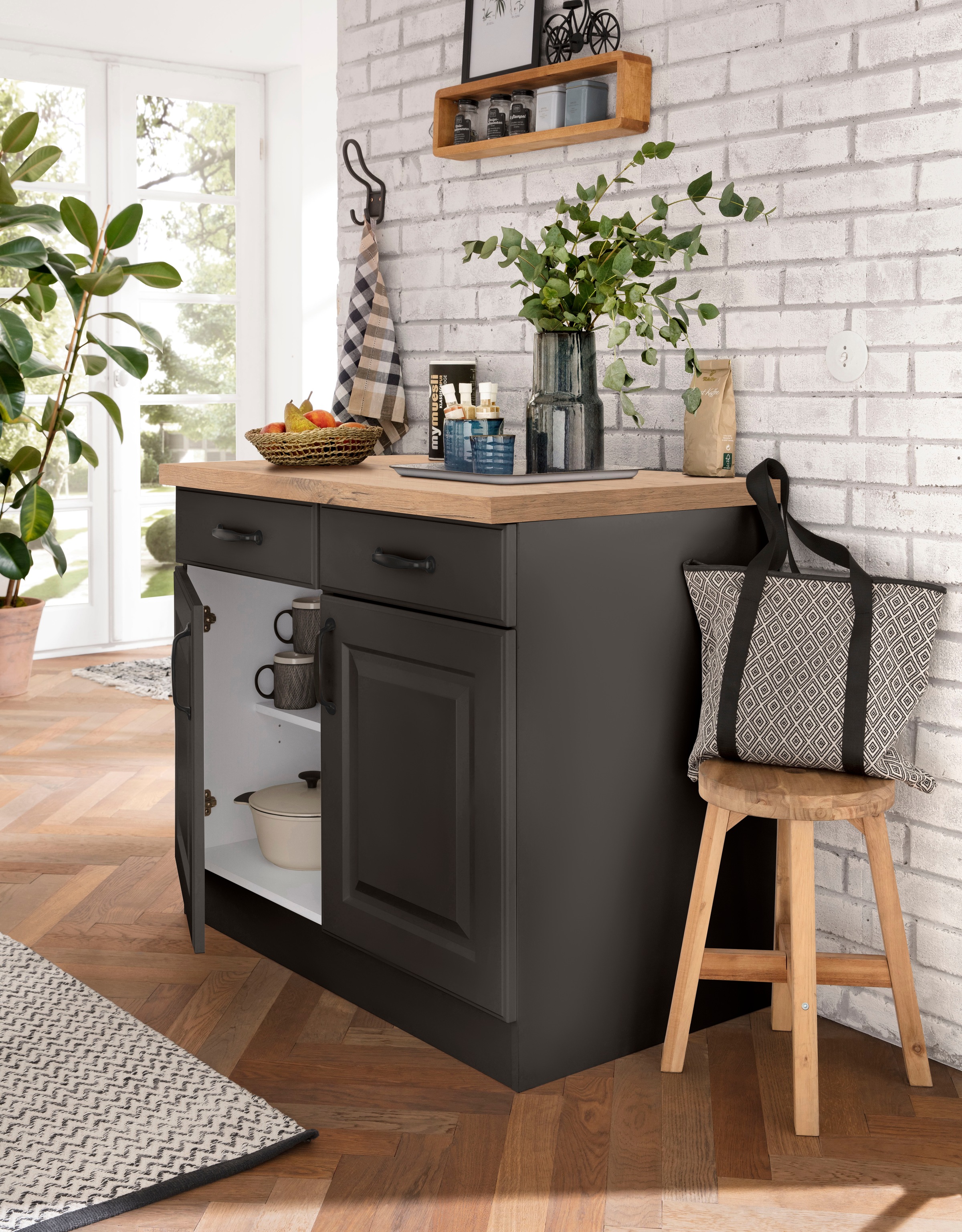 wiho Küchen Unterschrank "Erla, TOPSELLER" 100 cm breit mit Kassettenfront günstig online kaufen