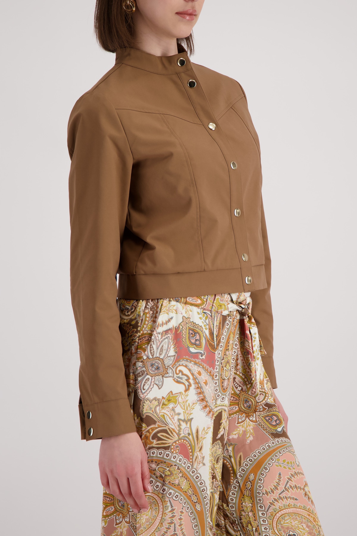 Monari Blouson »Jacke Trench« ohne Kapuze Regular fit mit Stehkragen