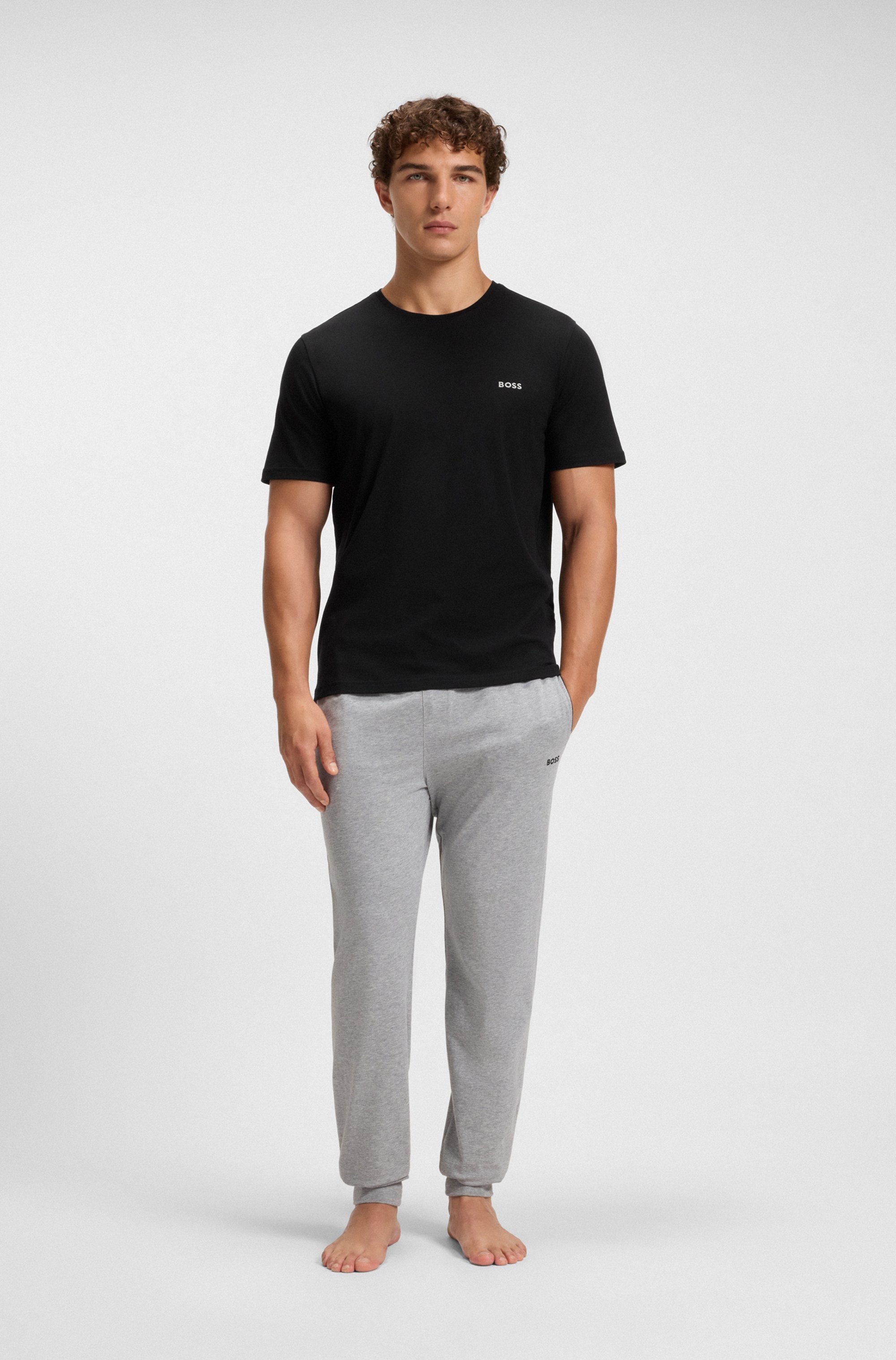 BOSS T-Shirt »Mix&Match T-Shirt R«, mit BOSS Stickerei auf der Brust