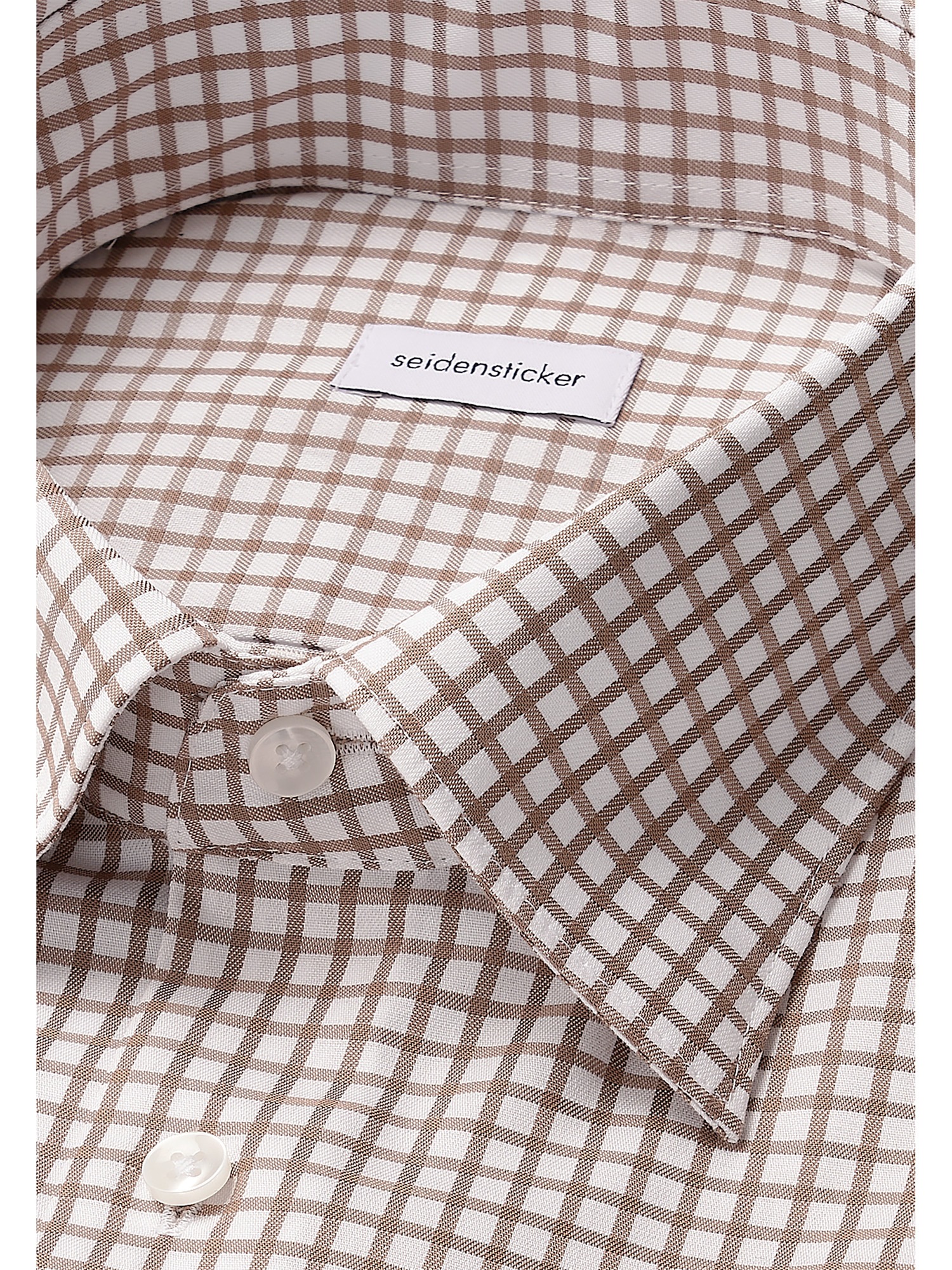 seidensticker Businesshemd »Schwarze Rose«, Slim 1/1 Covered-Button-Down-Kragen Karo